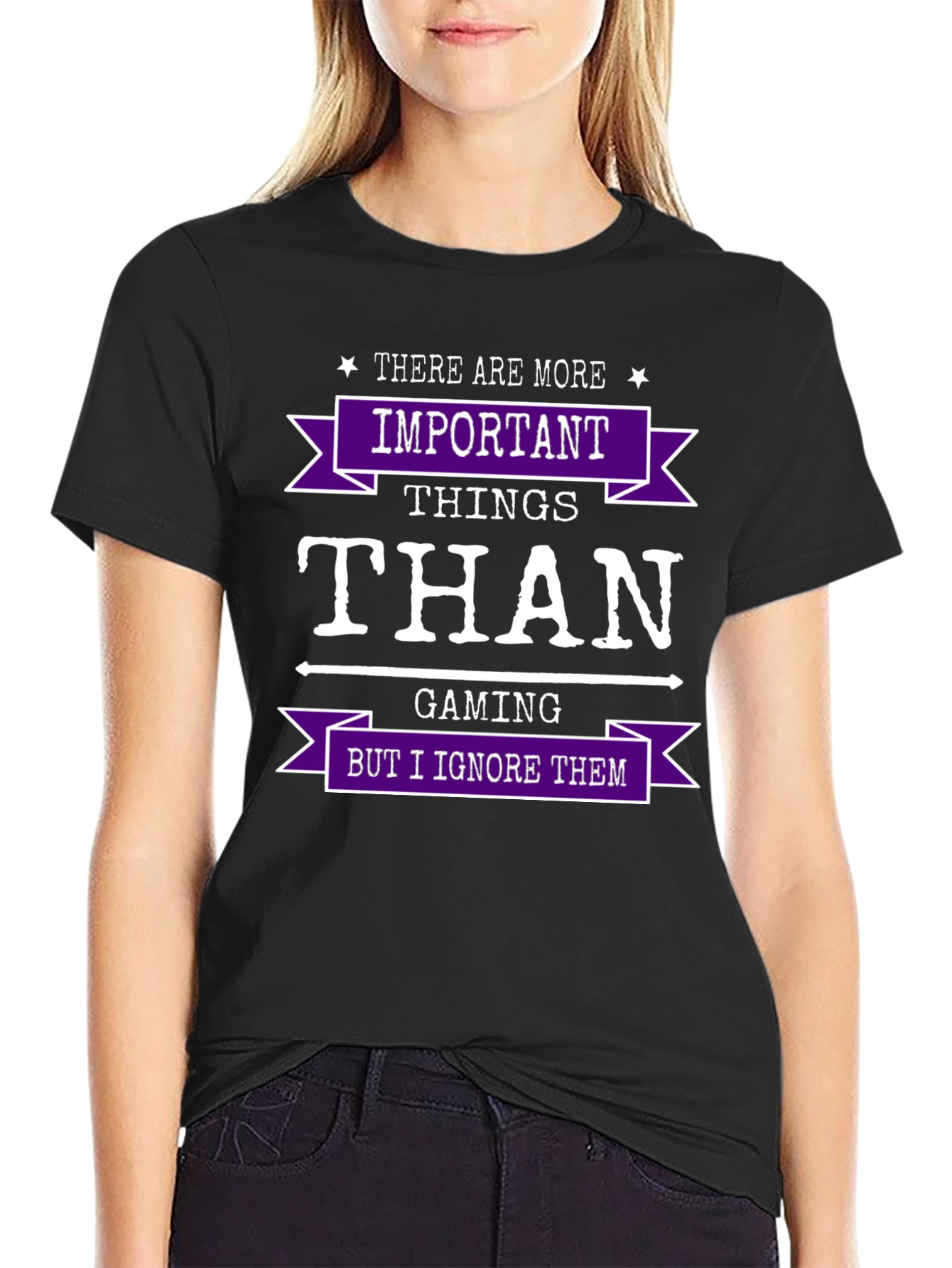 Gaming Humor T-Shirt - Important Things Than Gaming