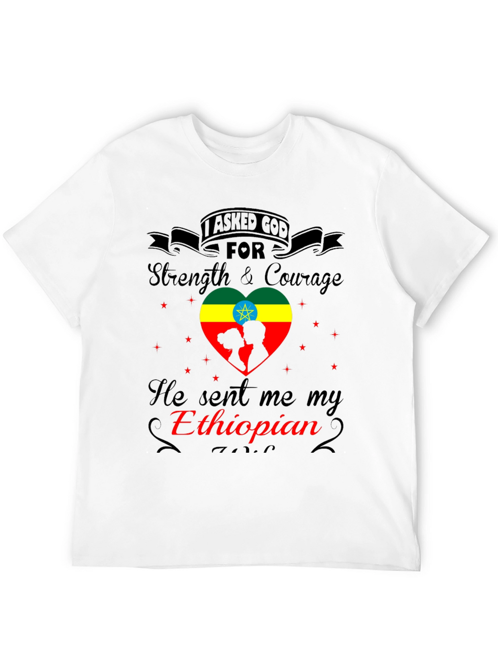 Ethiopian Love T-Shirt - Strength & Courage Design