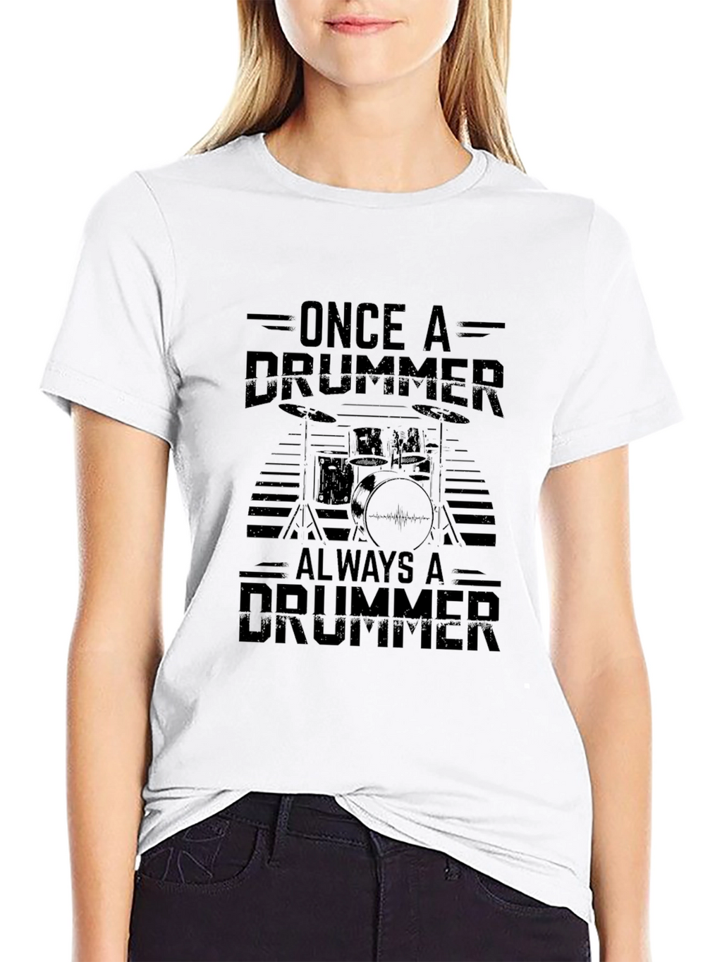 Drummer Graphic T-Shirt - Black