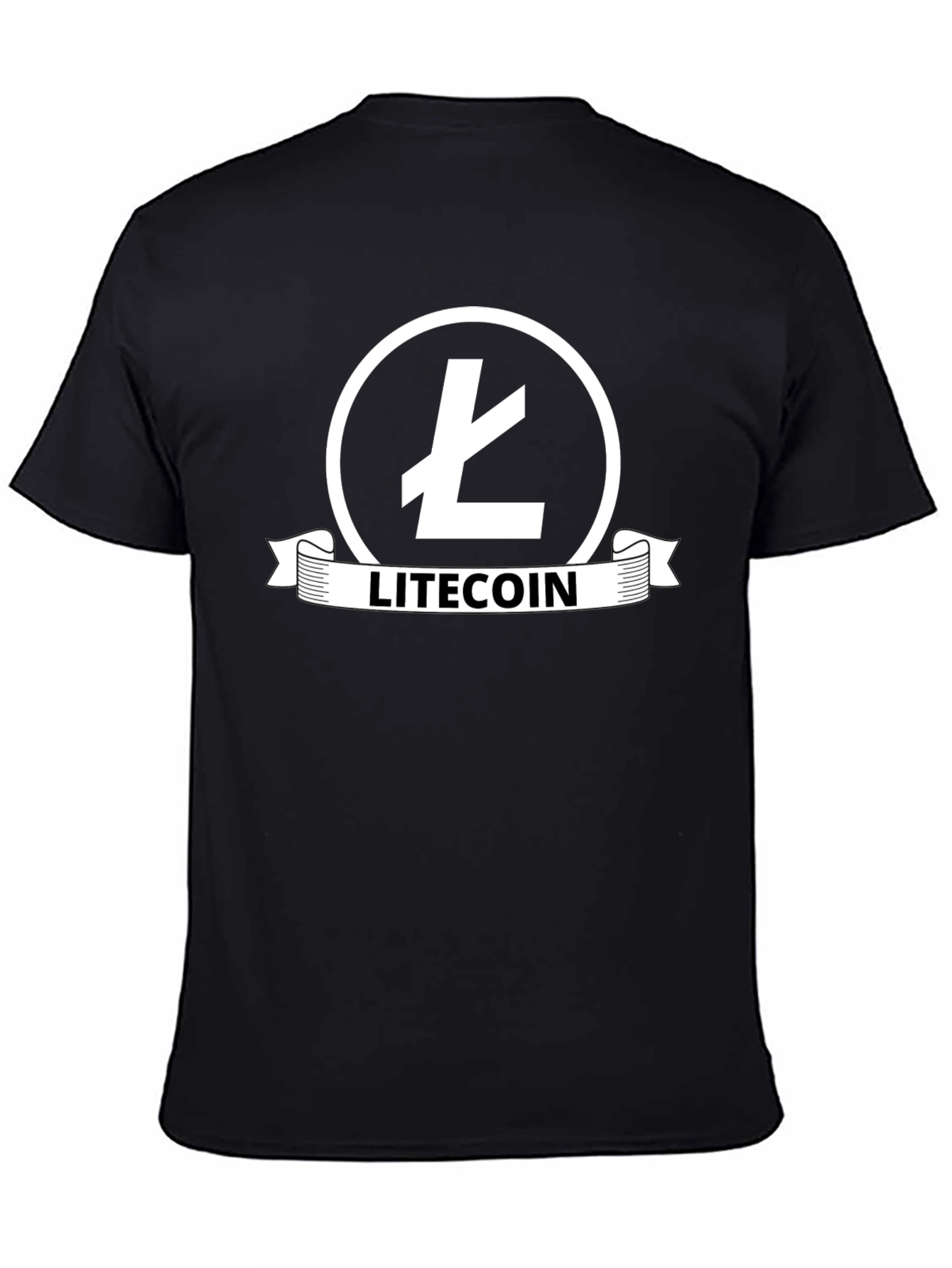 Litecoin Logo Black T-Shirt - Crypto Fan Apparel