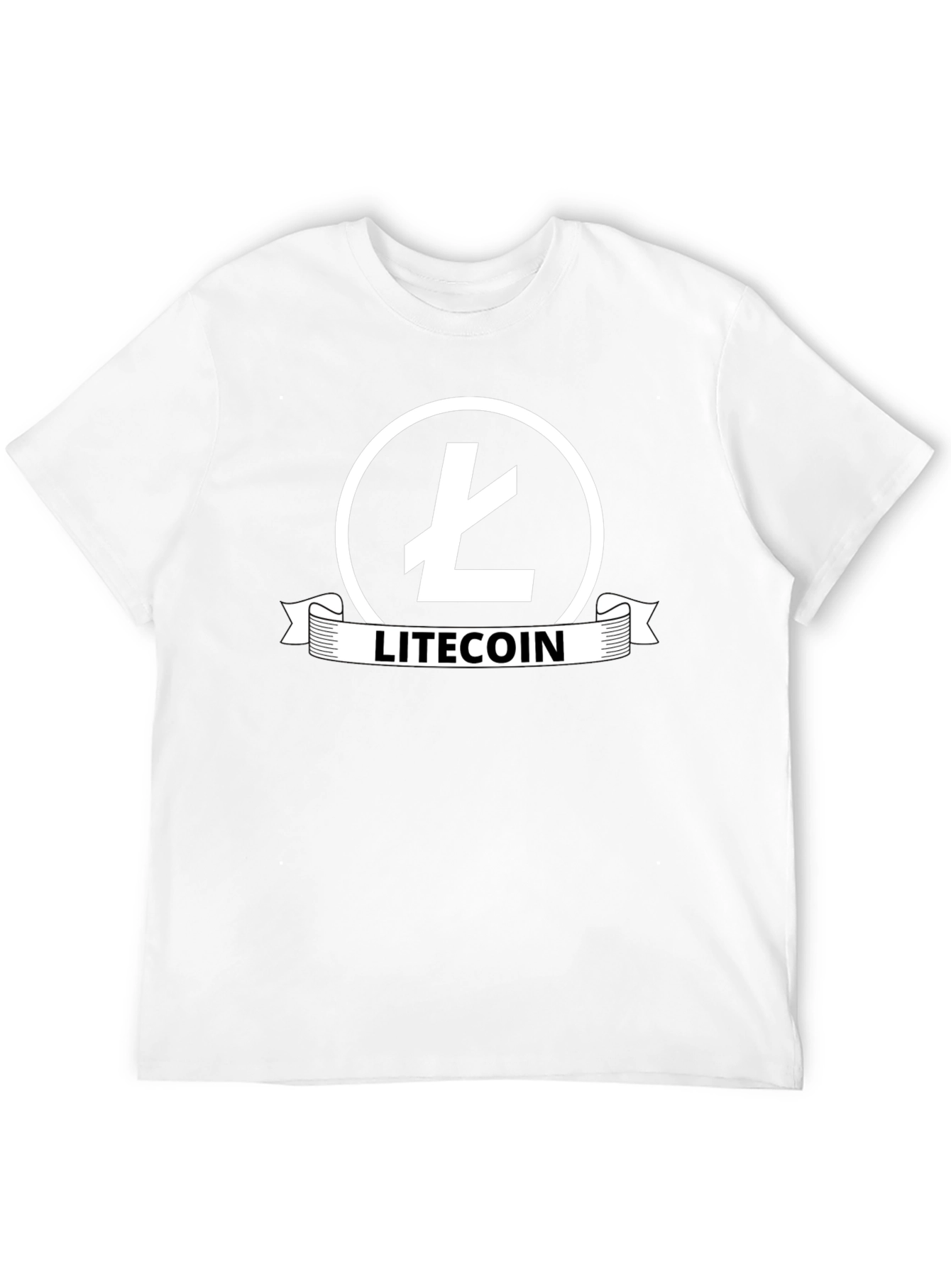 Litecoin Logo Black T-Shirt - Crypto Fan Apparel