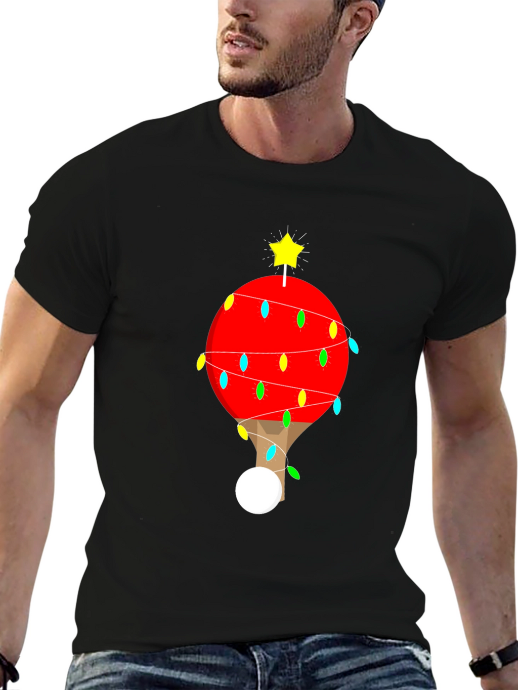 Festive Table Tennis Christmas T-Shirt