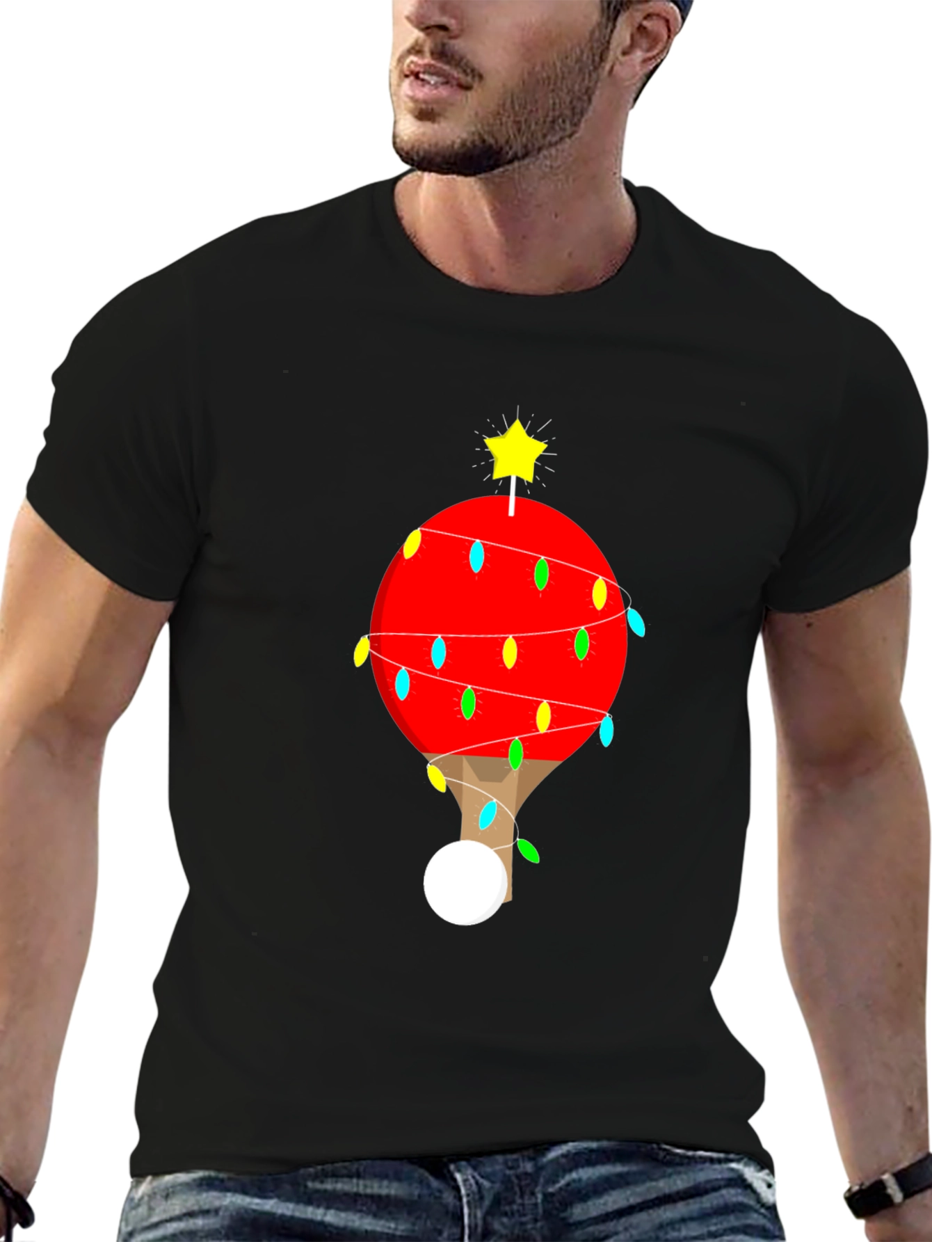 Festive Table Tennis Christmas T-Shirt