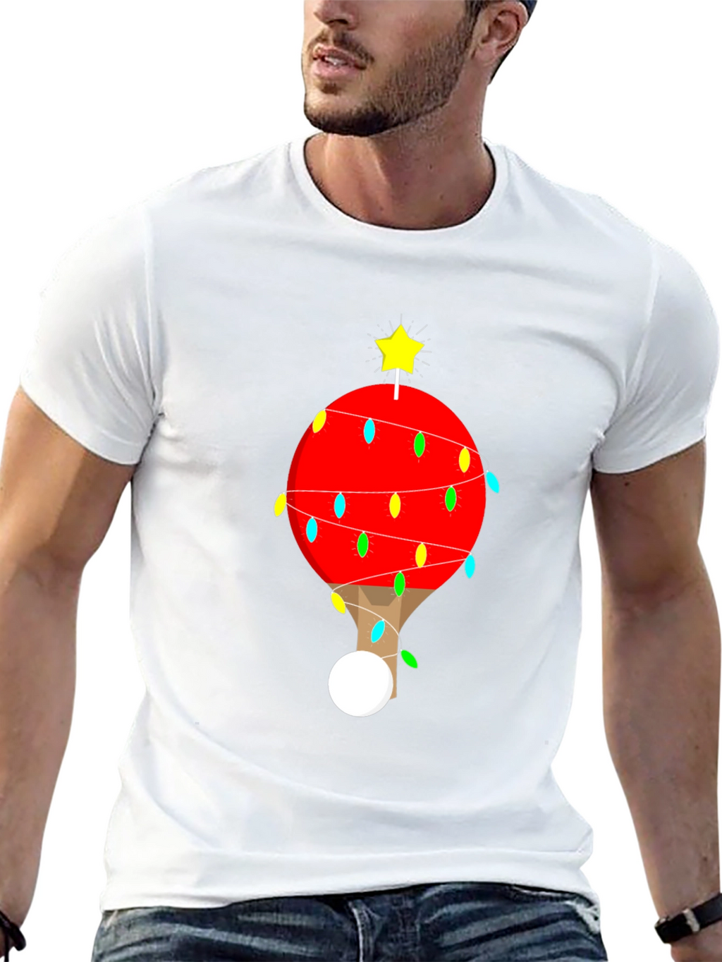 Festive Table Tennis Christmas T-Shirt