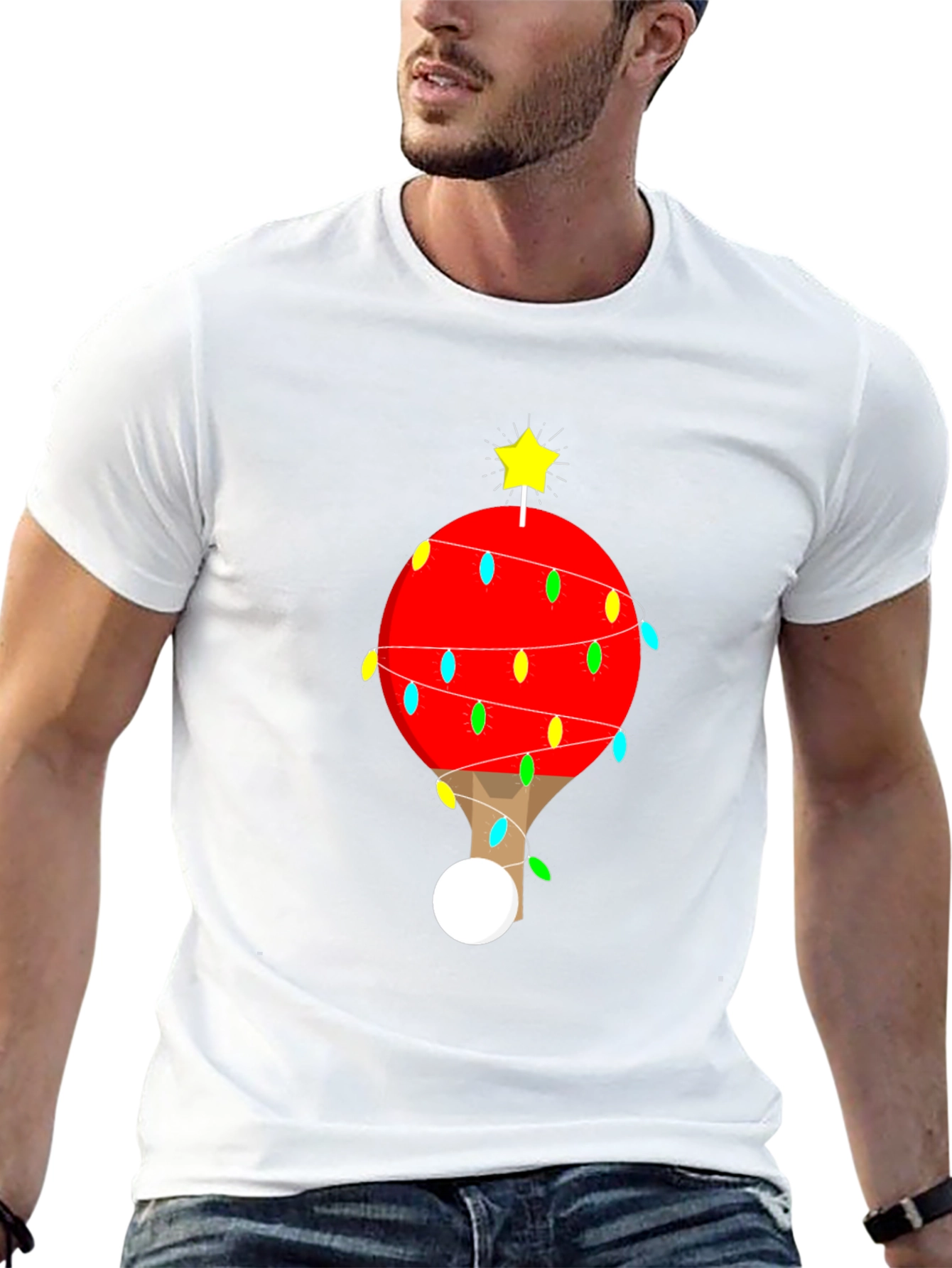 Festive Table Tennis Christmas T-Shirt