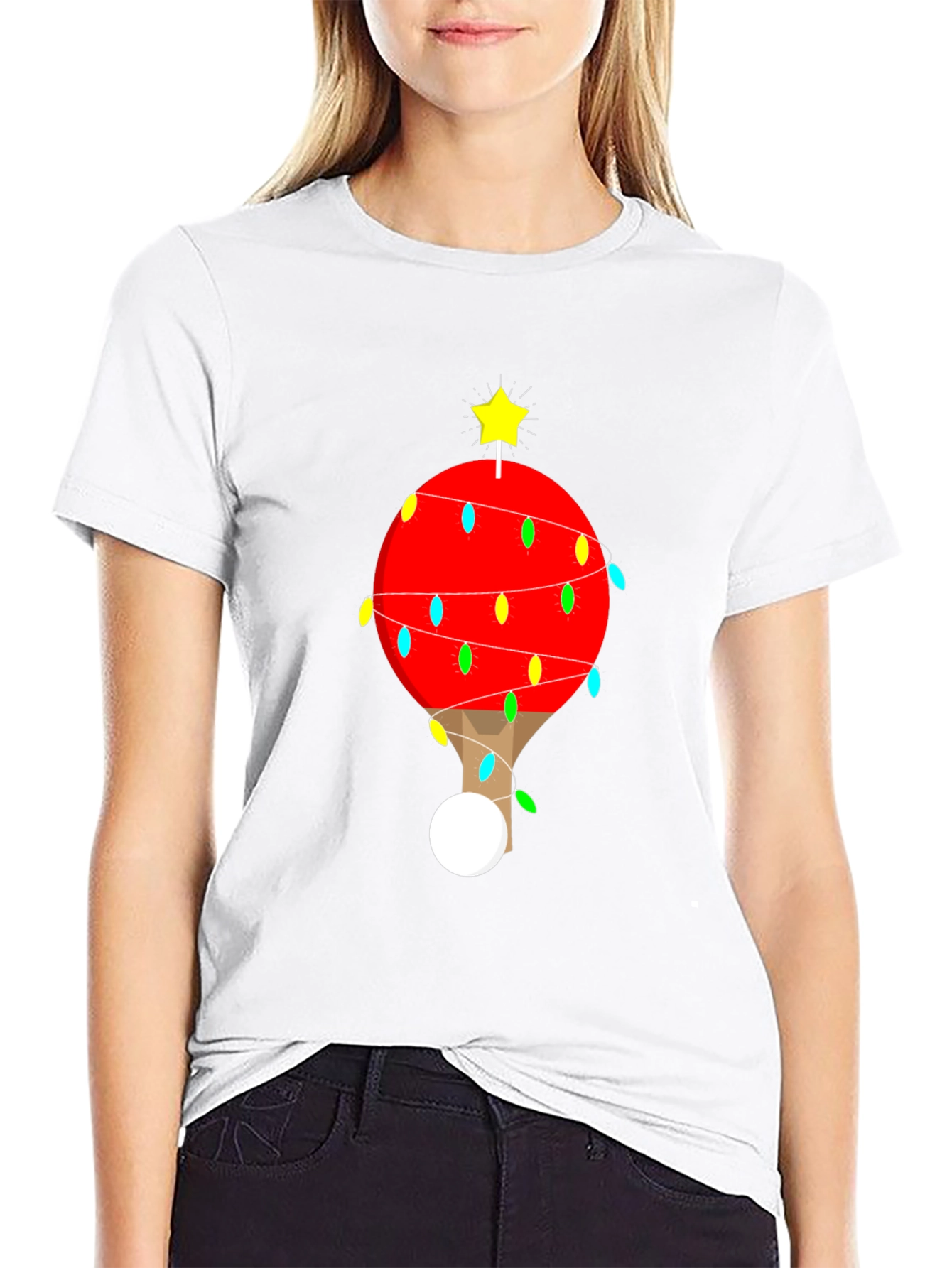 Festive Table Tennis Christmas T-Shirt