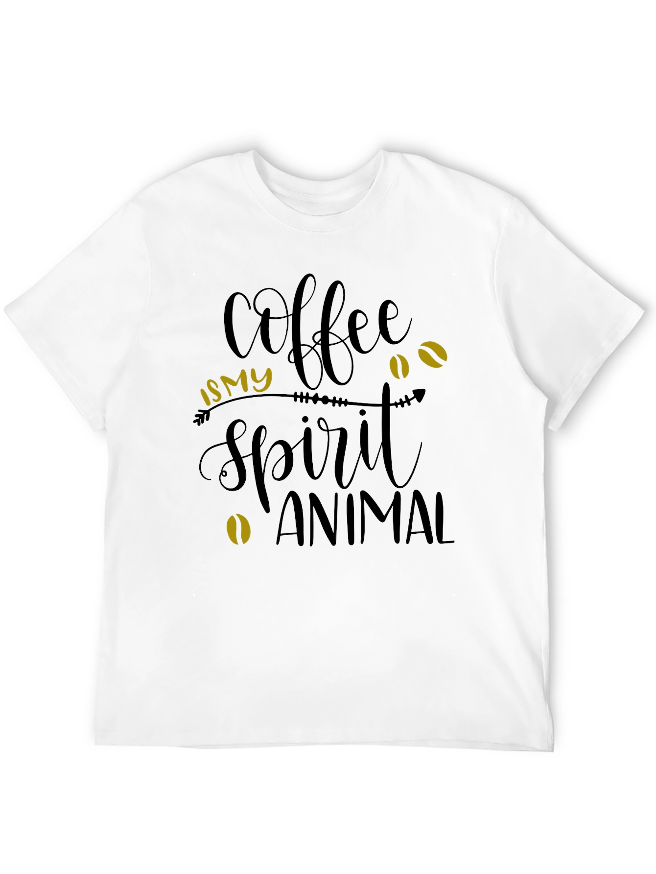 Coffee Is My Spirit Animal Black T-Shirt
