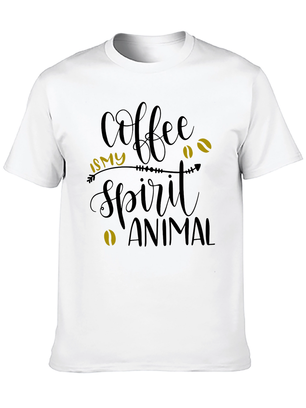 Coffee Is My Spirit Animal Black T-Shirt