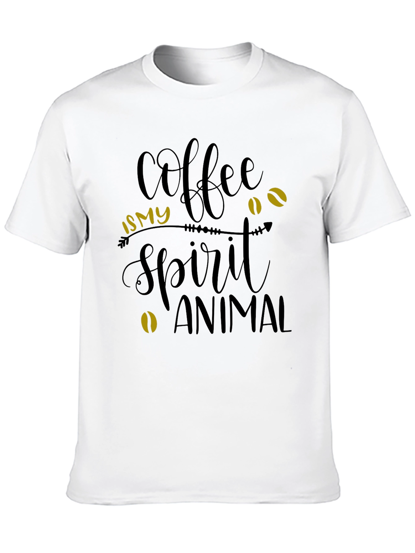 Coffee Is My Spirit Animal Black T-Shirt
