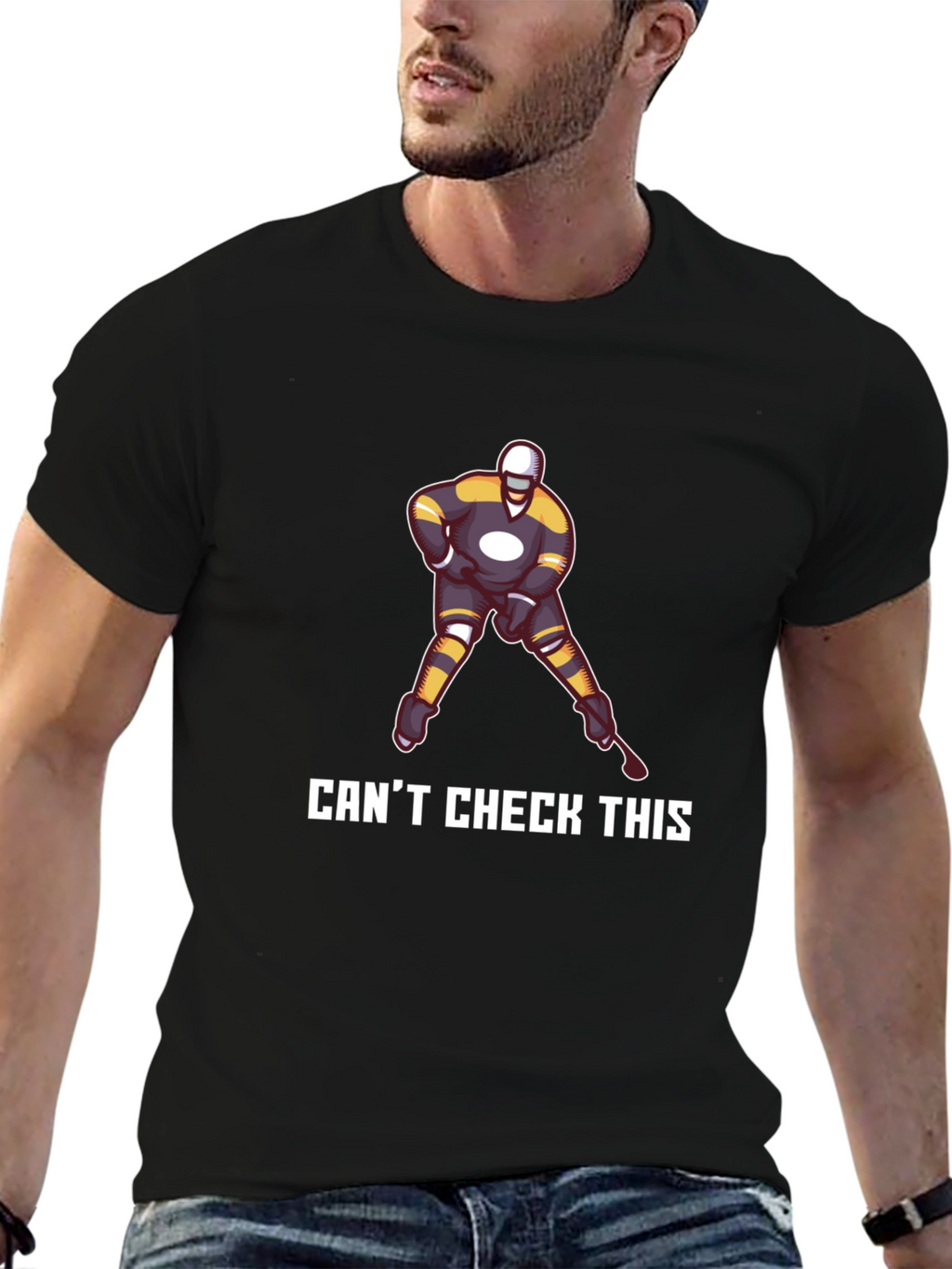 Cant Check This Hockey Graphic T-Shirt