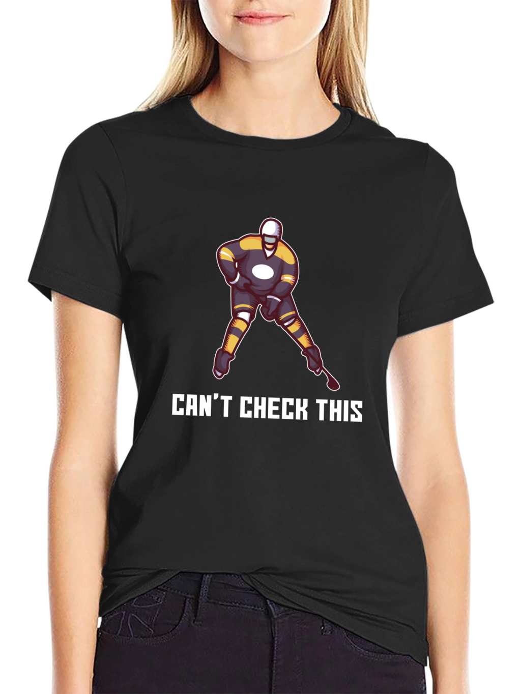 Cant Check This Hockey Graphic T-Shirt