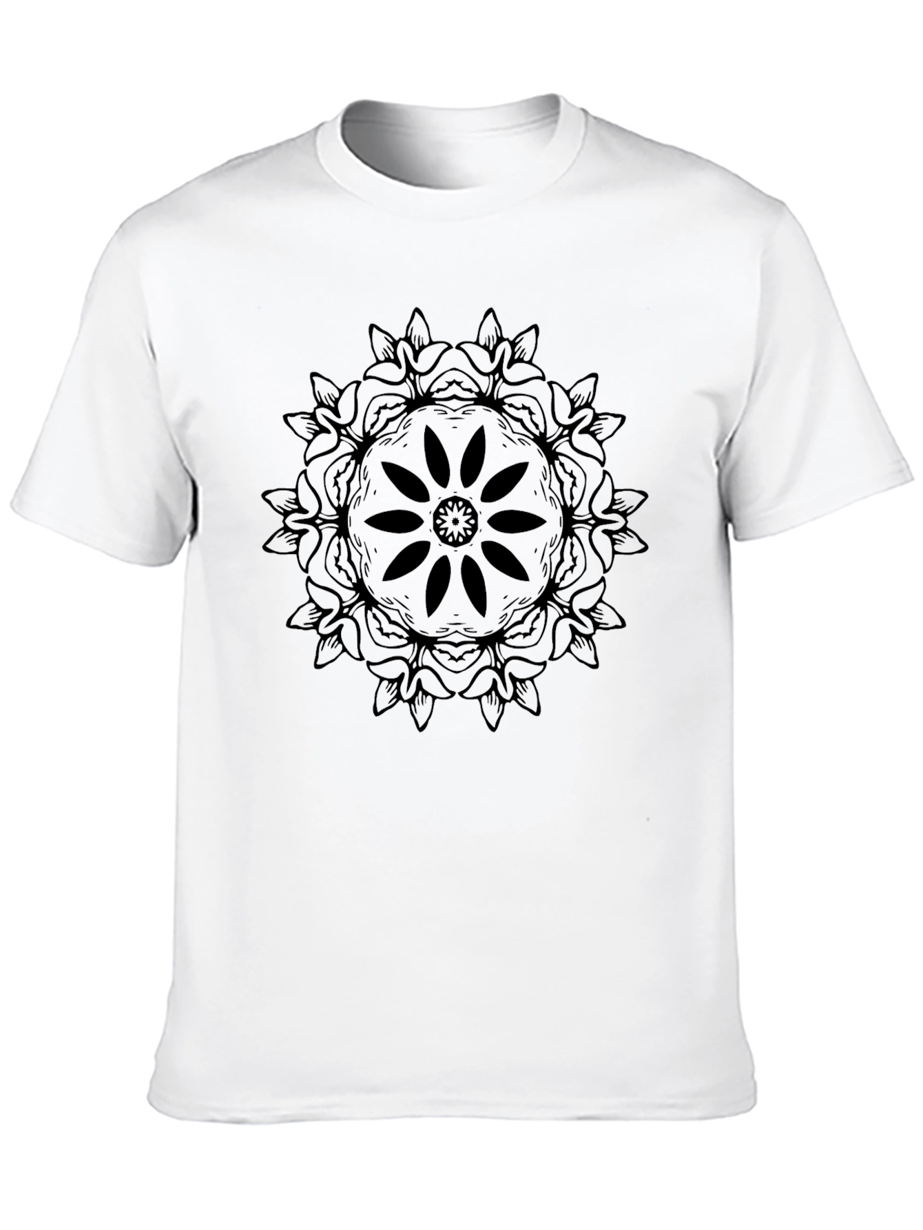 Black Mandala Graphic Tee - Stylish Unisex Shirt