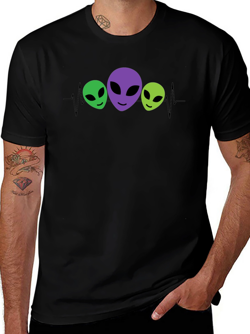 Alien Heartbeat T-Shirt - Novelty Graphic Tee