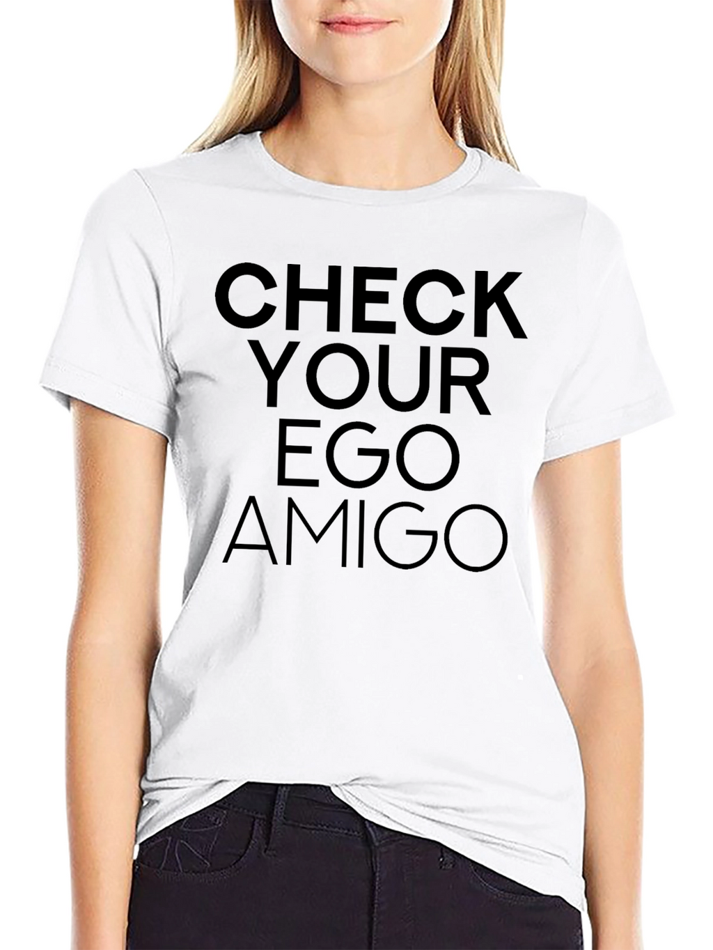 Check Your Ego Amigo Tee - Mens Black T-Shirt
