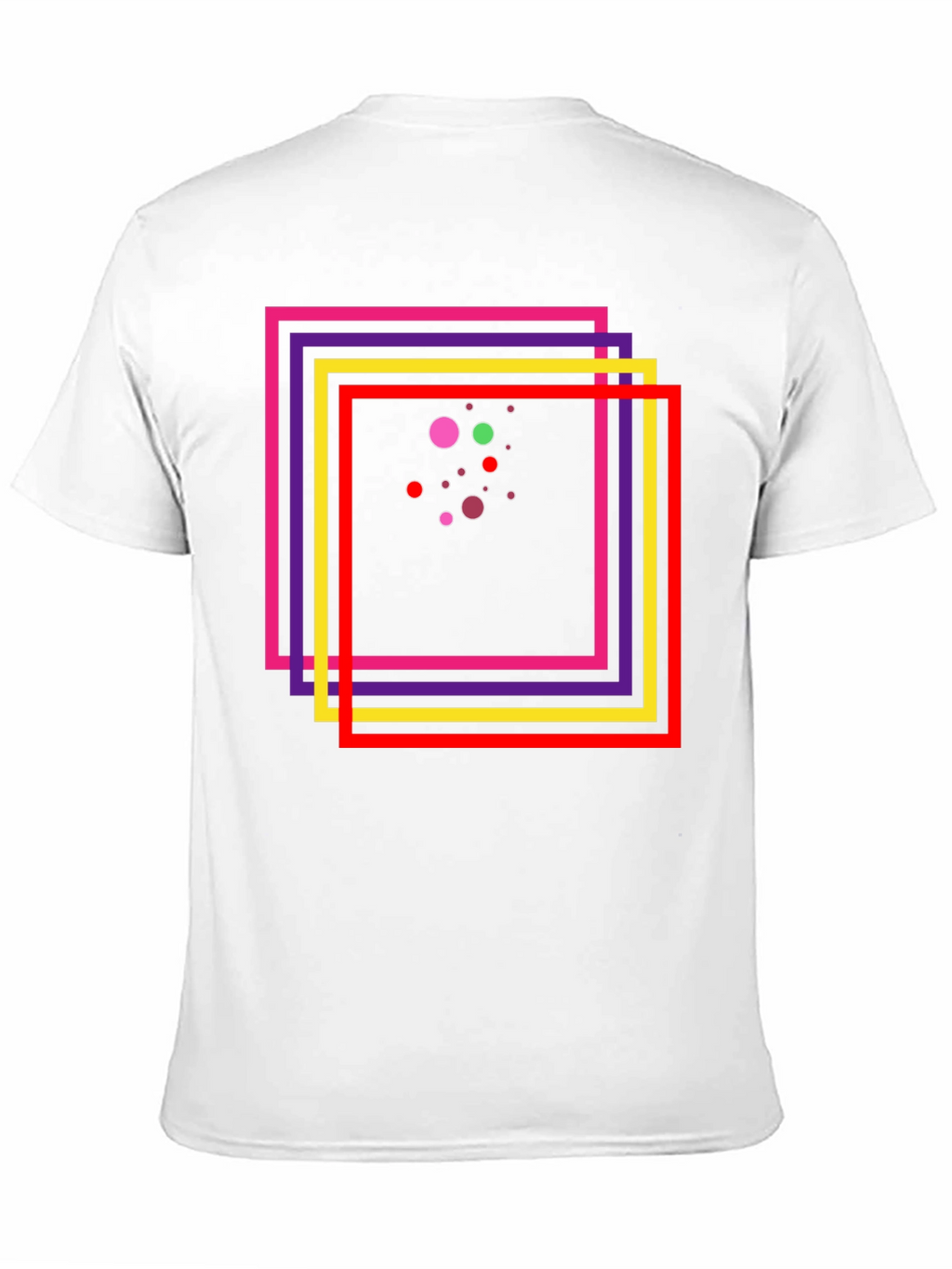 Abstract Geometric Graphic Tee - Black
