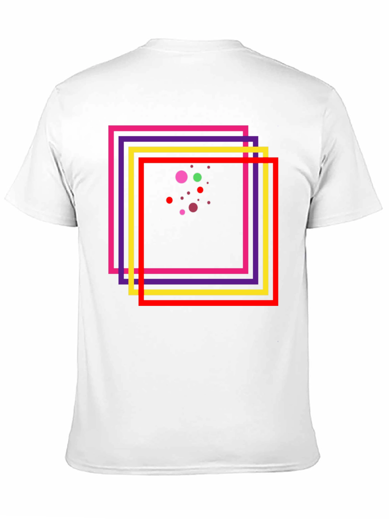 Abstract Geometric Graphic Tee - Black