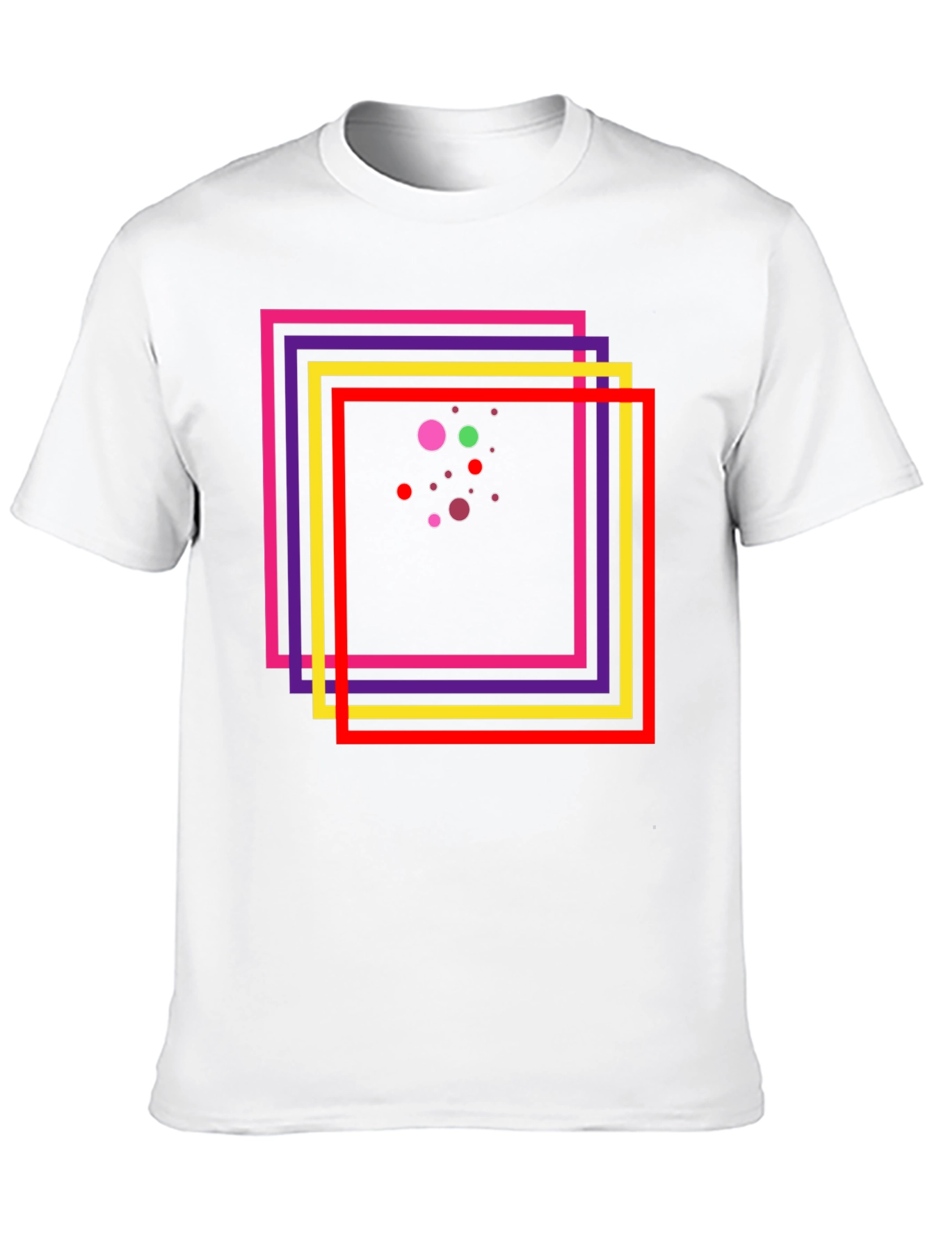 Abstract Geometric Graphic Tee - Black