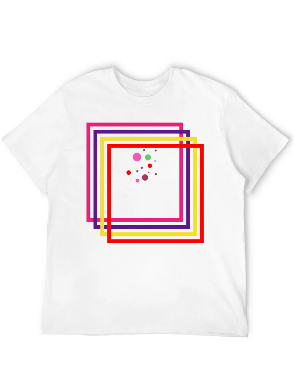 Abstract Geometric Graphic Tee - Black