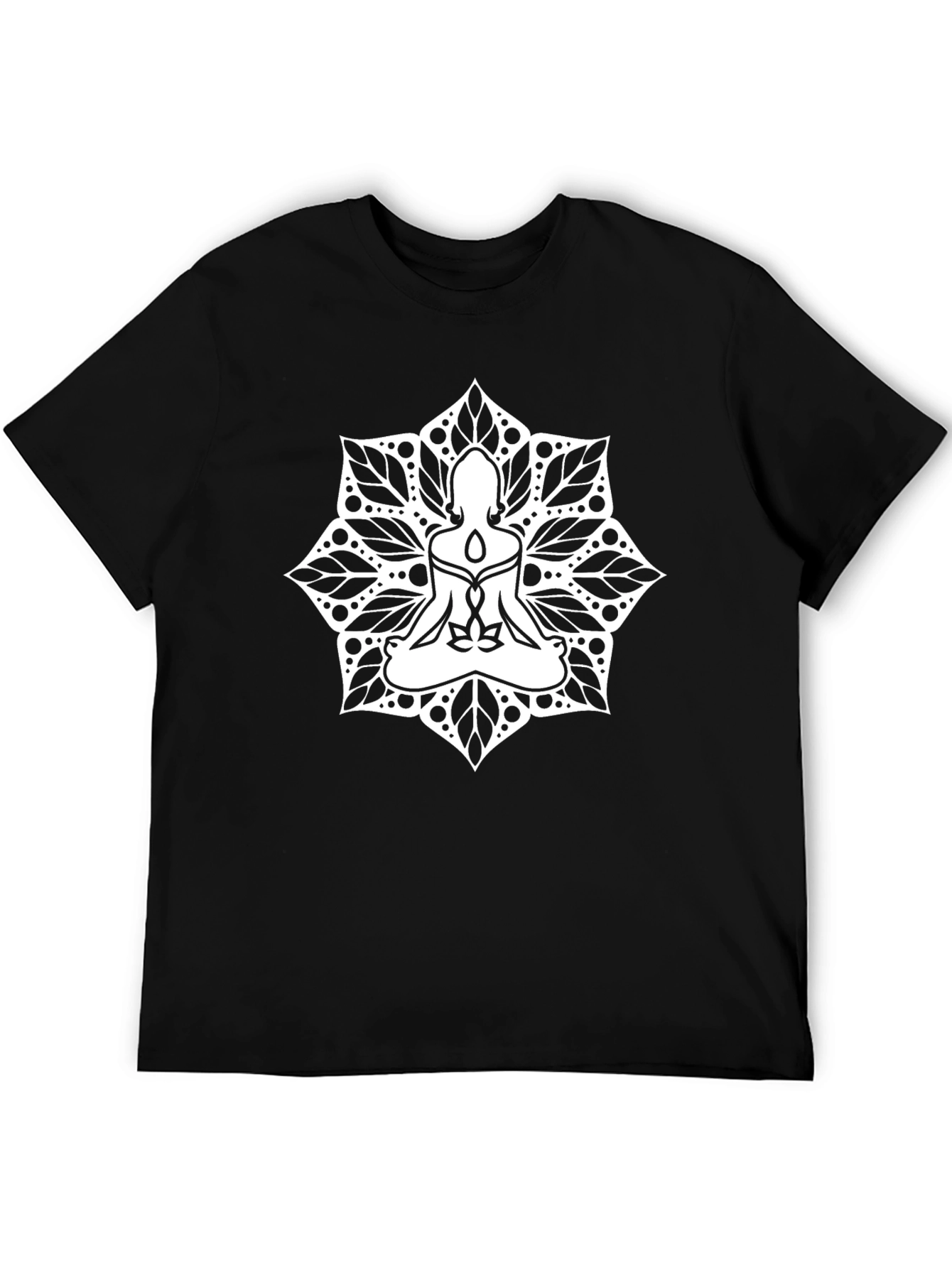 Mandala Meditation T-Shirt - Black Yoga Tee