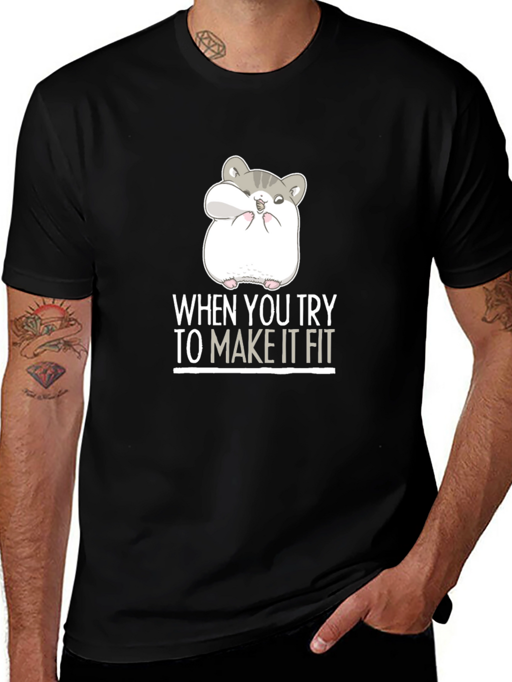 Hamster Fit Funny Graphic Tee