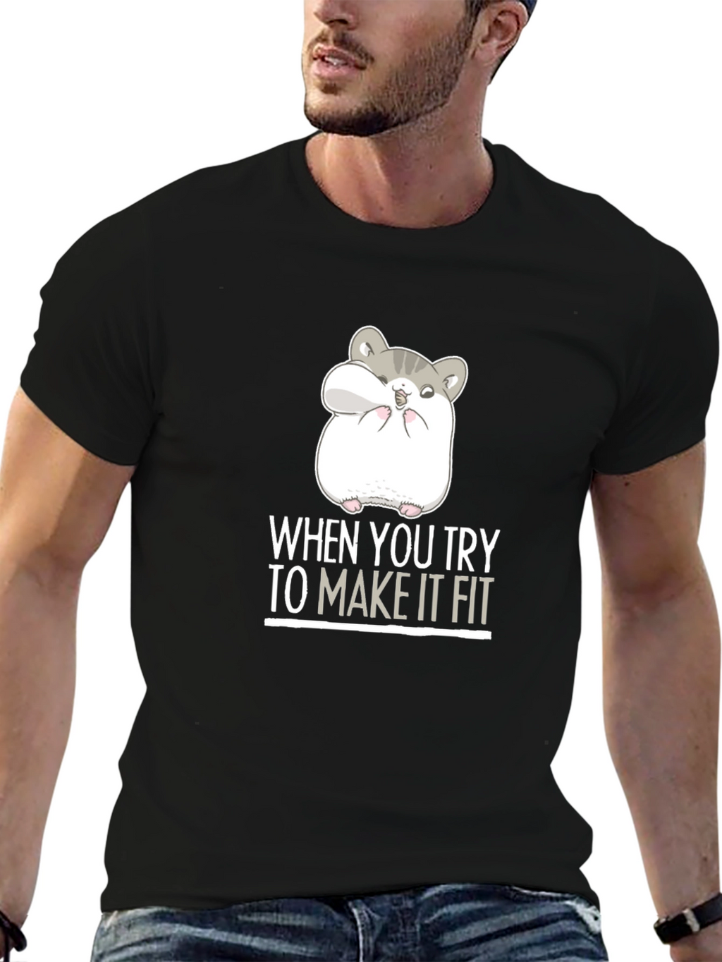 Hamster Fit Funny Graphic Tee