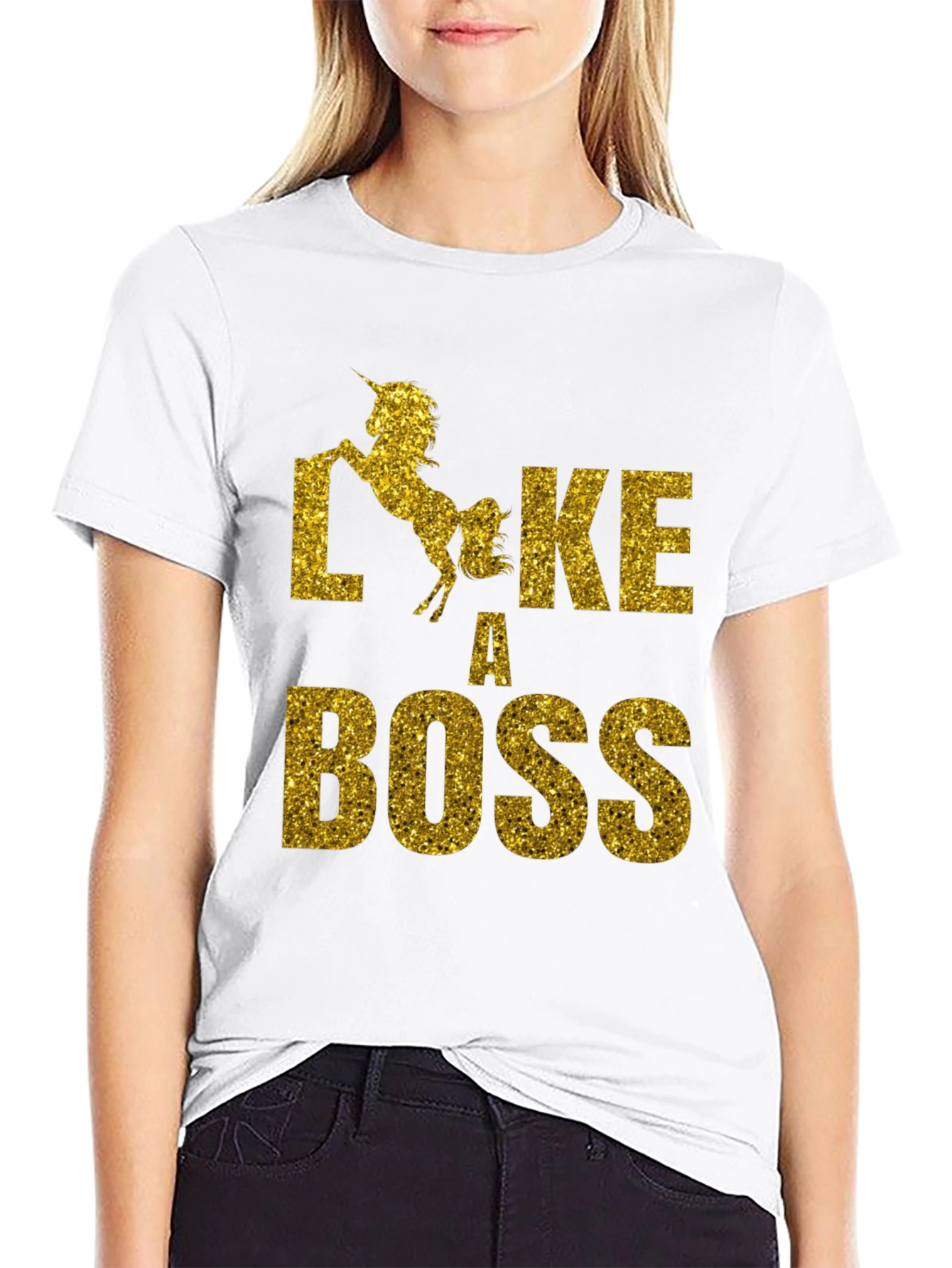 Like A Boss Unicorn Graphic Tee