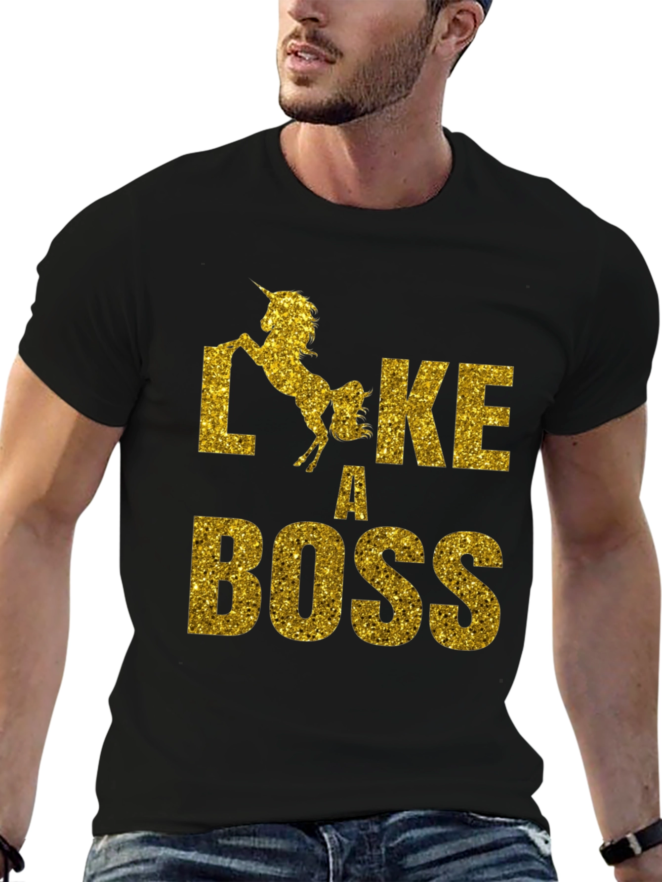 Like A Boss Unicorn Graphic Tee