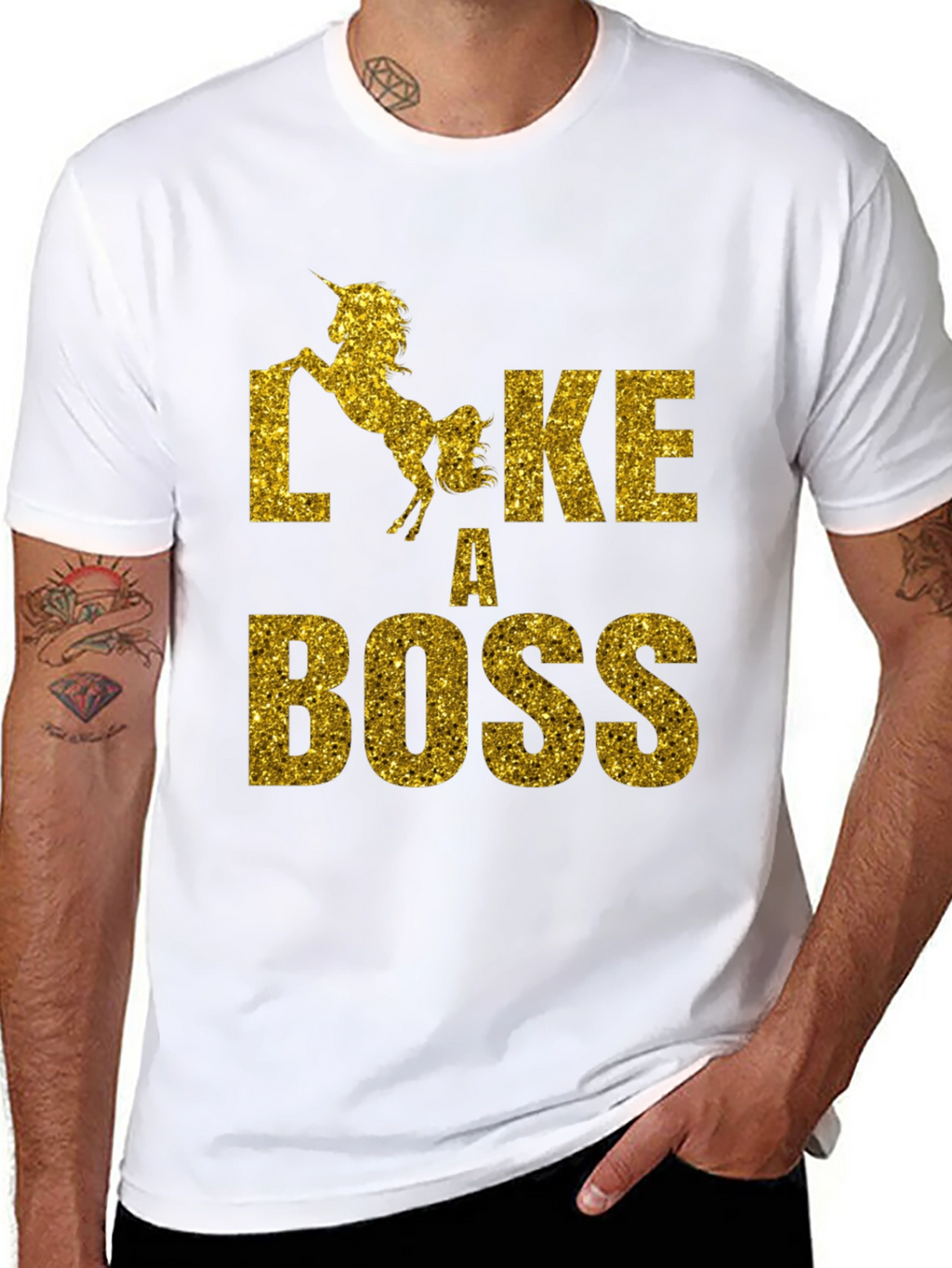Like A Boss Unicorn Graphic Tee