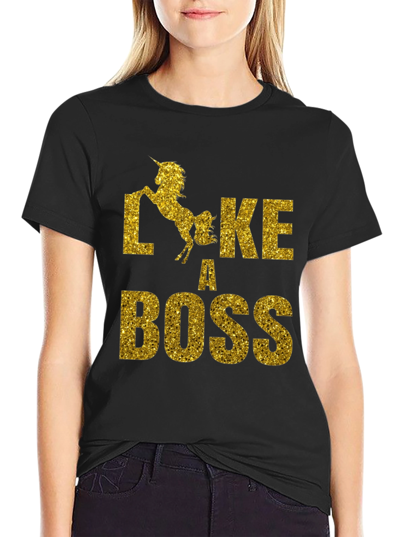 Like A Boss Unicorn Graphic Tee