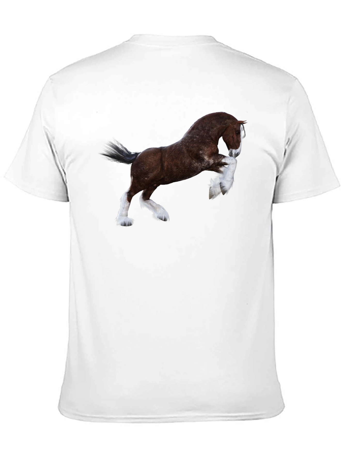 Majestic Horse Graphic Tee - Black Cotton T-Shirt
