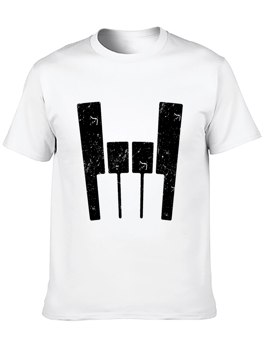 Black T-Shirt with Abstract Graphic Design