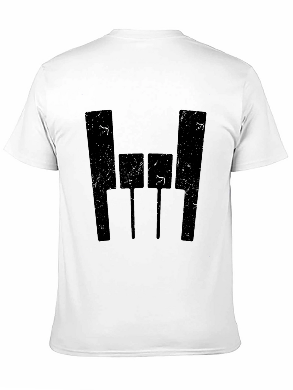 Black T-Shirt with Abstract Graphic Design
