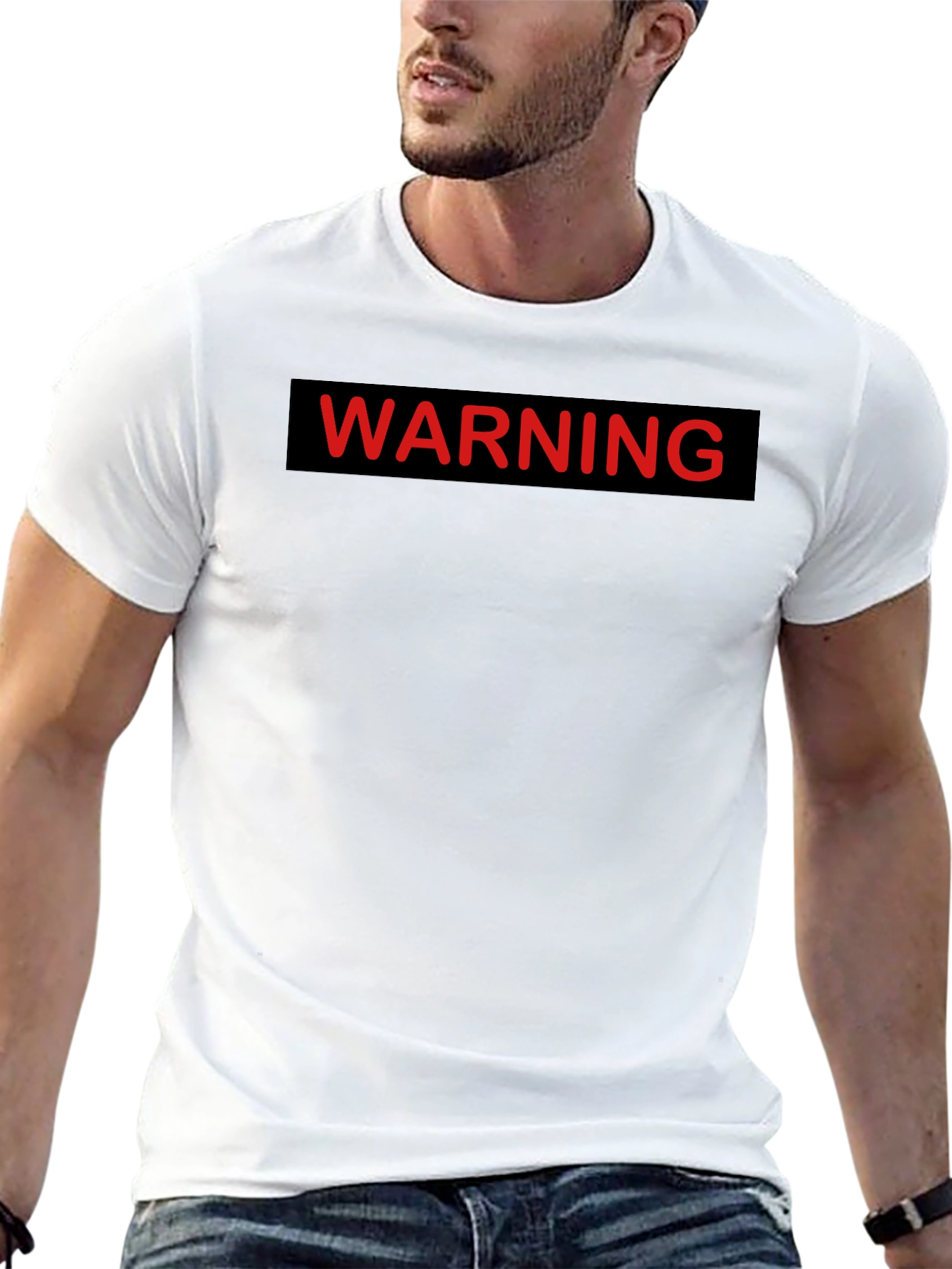 Warning Graphic Tee - Black T-Shirt