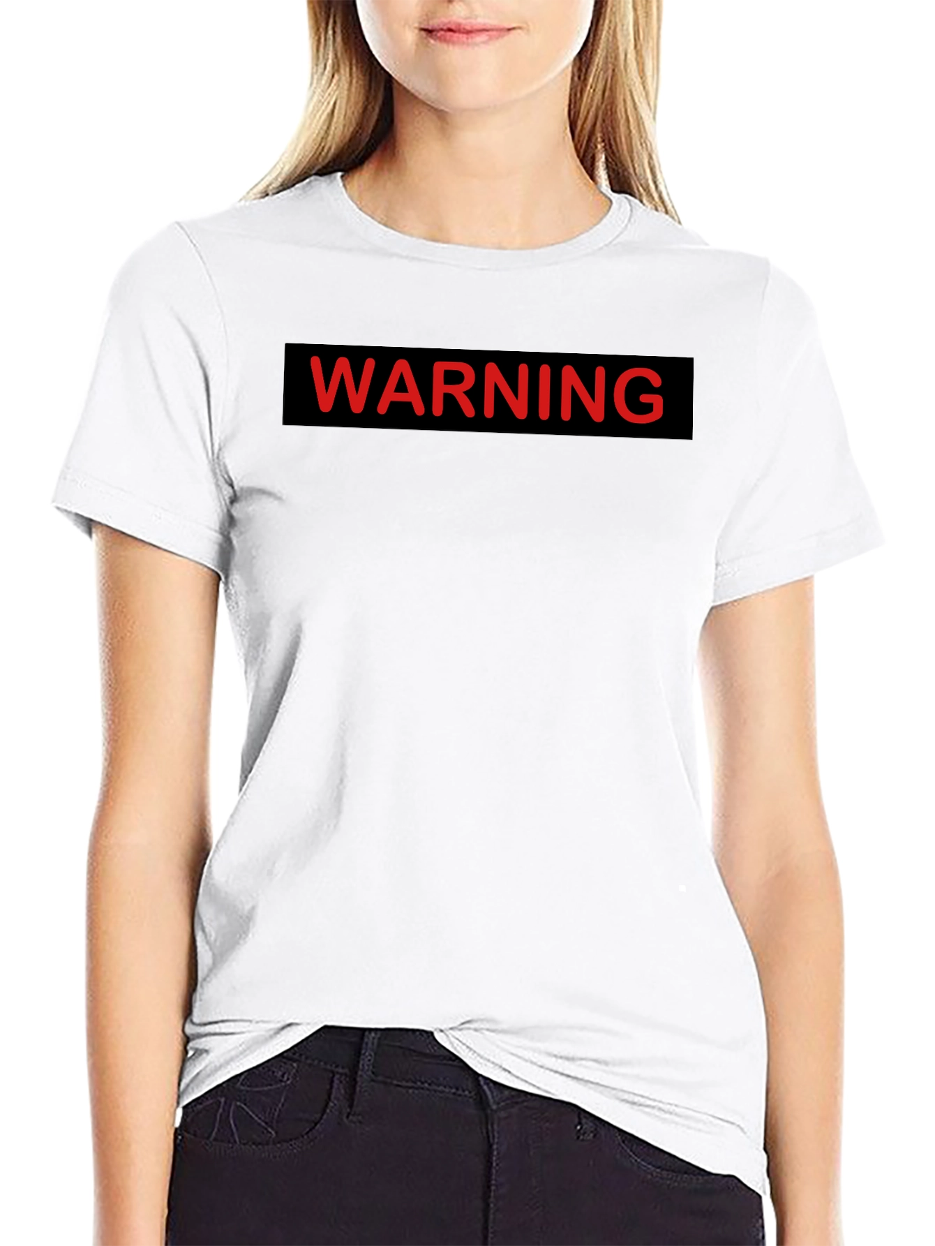 Warning Graphic Tee - Black T-Shirt
