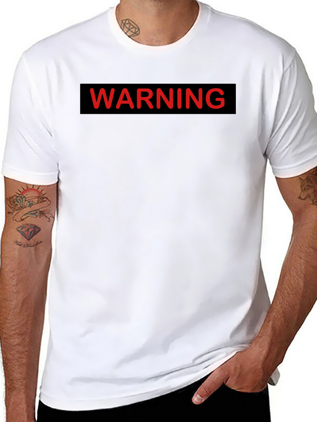 Warning Graphic Tee - Black T-Shirt