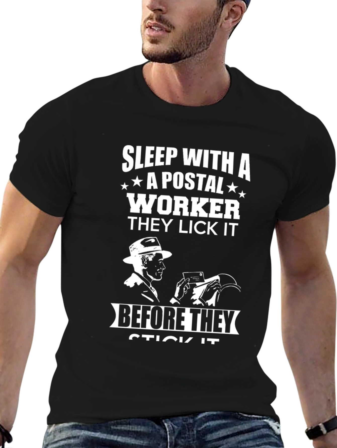 Sleep With A Postal Worker Graphic Tee