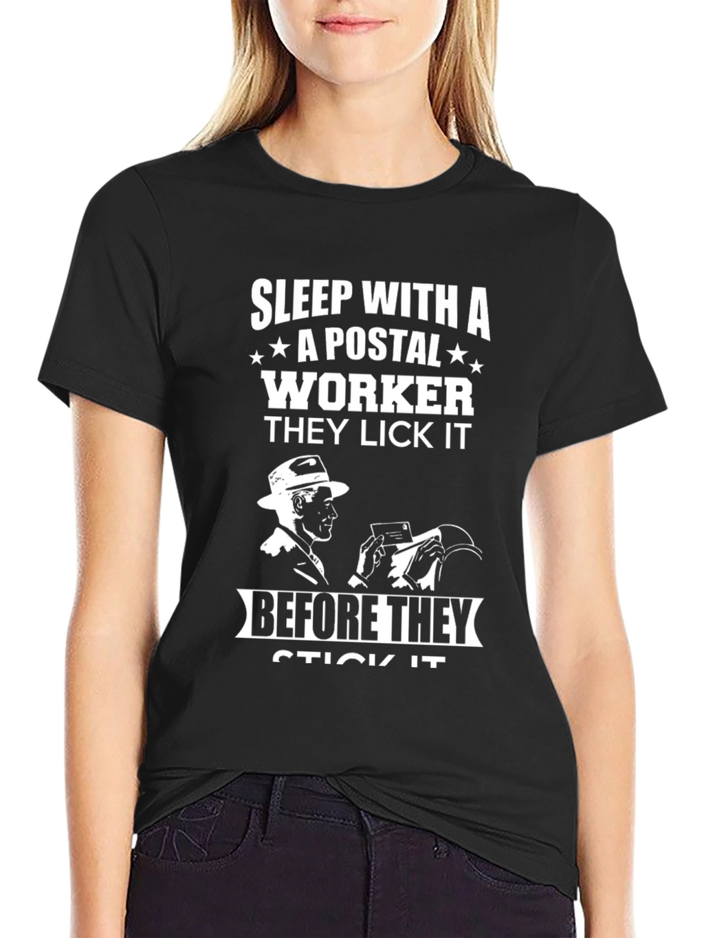 Sleep With A Postal Worker Graphic Tee
