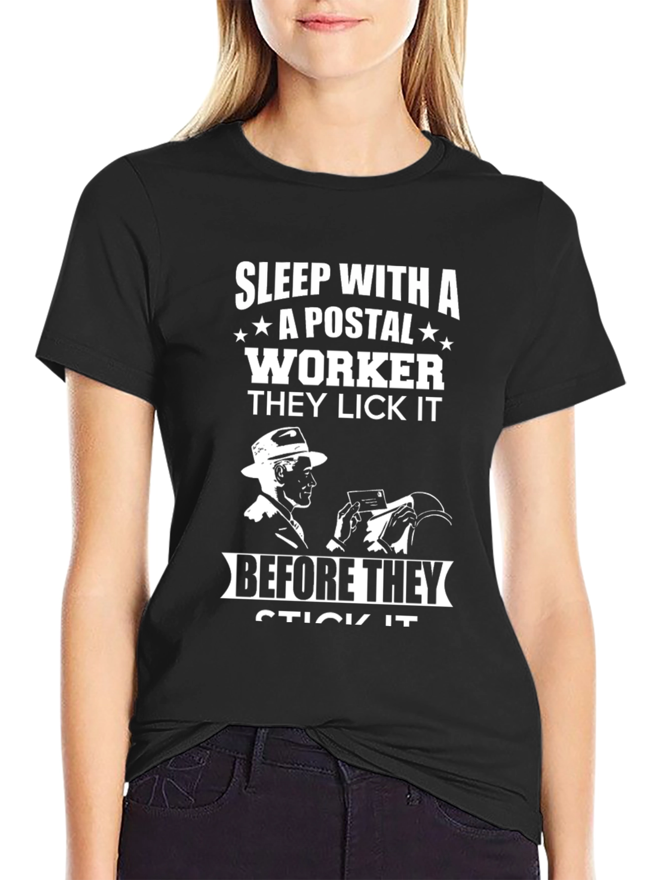 Sleep With A Postal Worker Graphic Tee