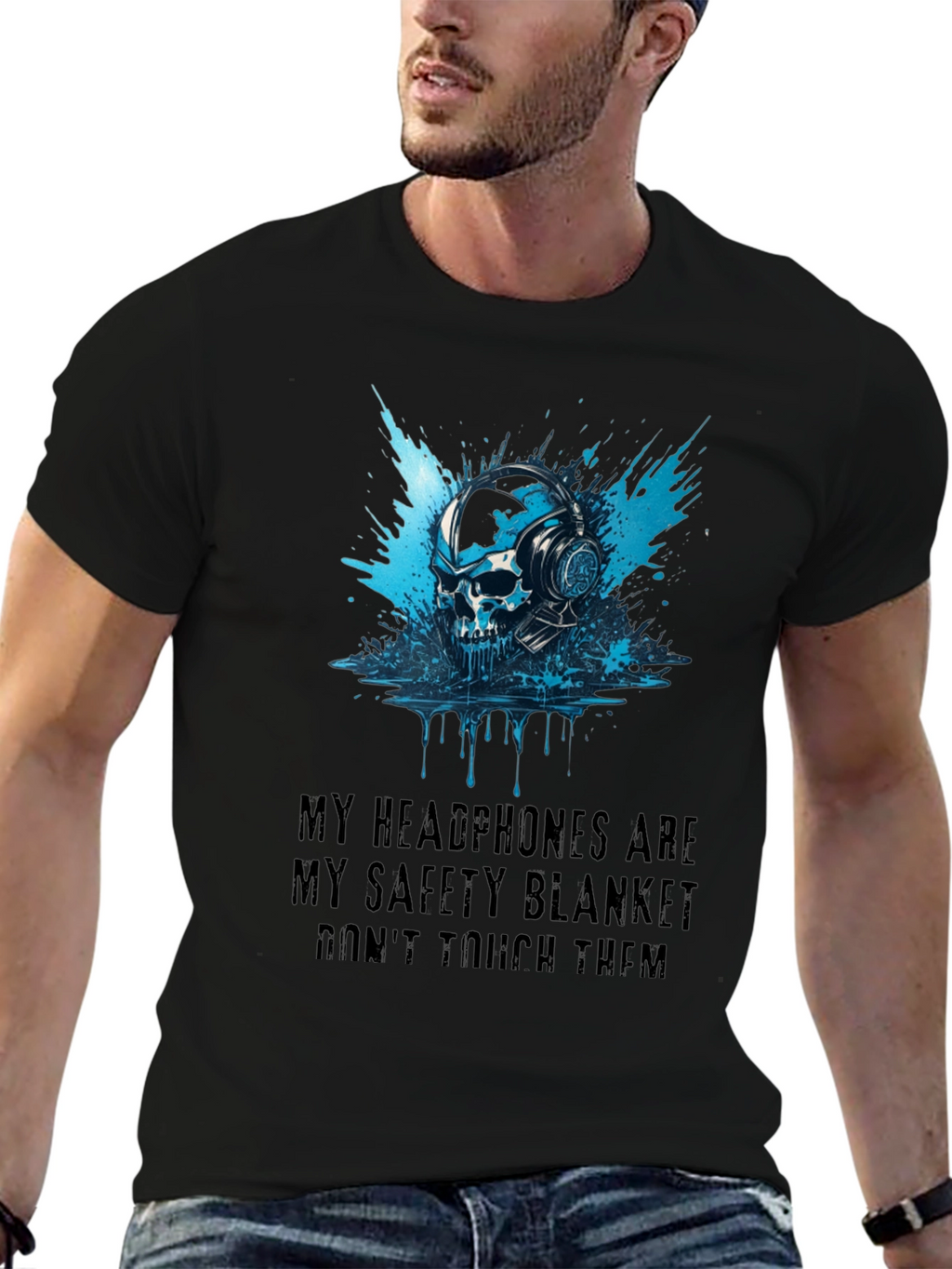 Skull Headphone Graphic Tee