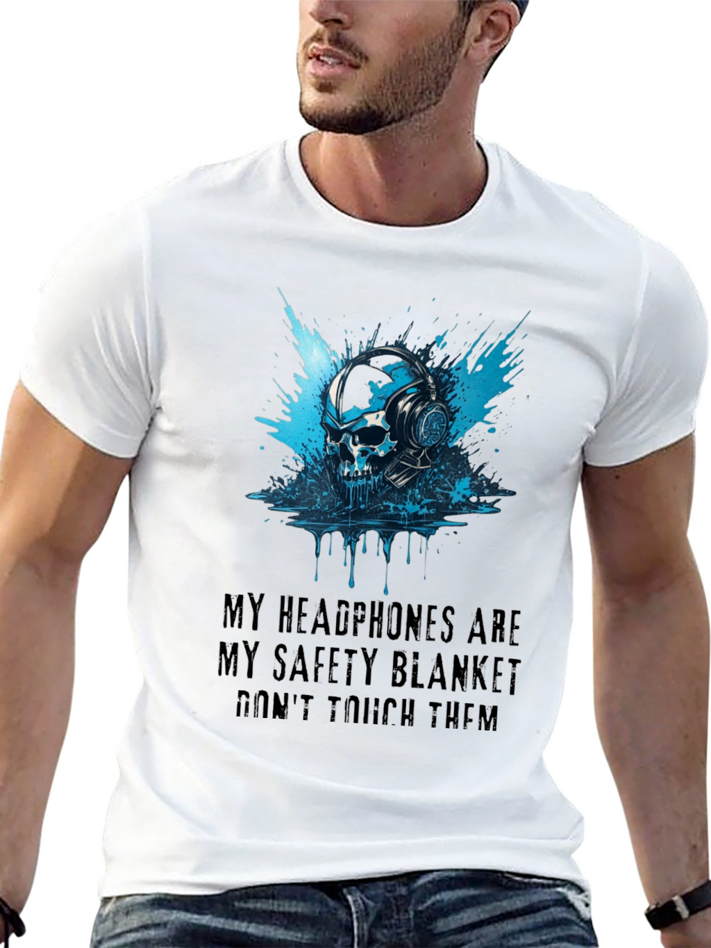 Skull Headphone Graphic Tee