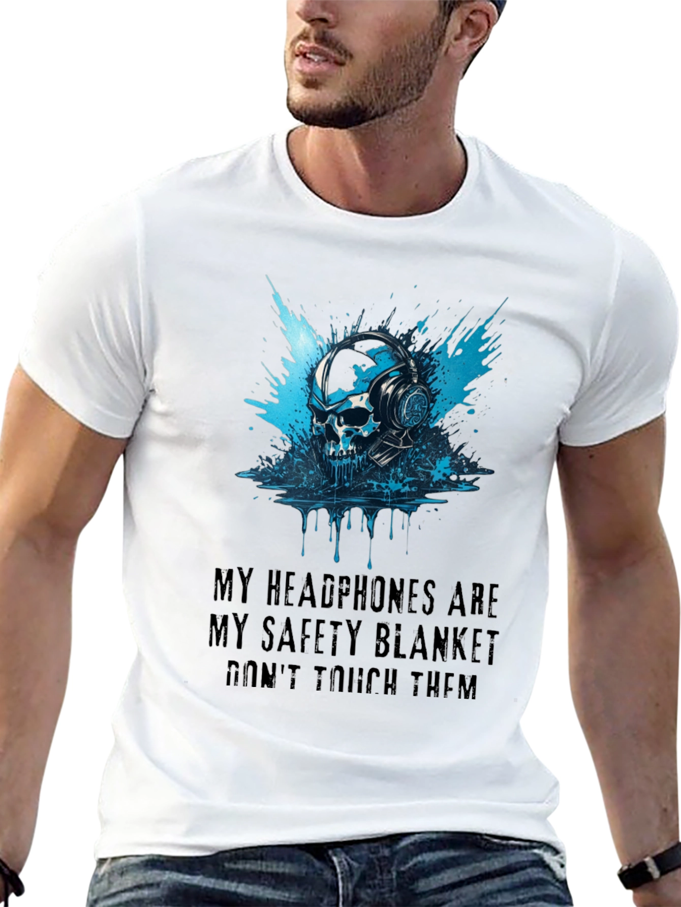 Skull Headphone Graphic Tee