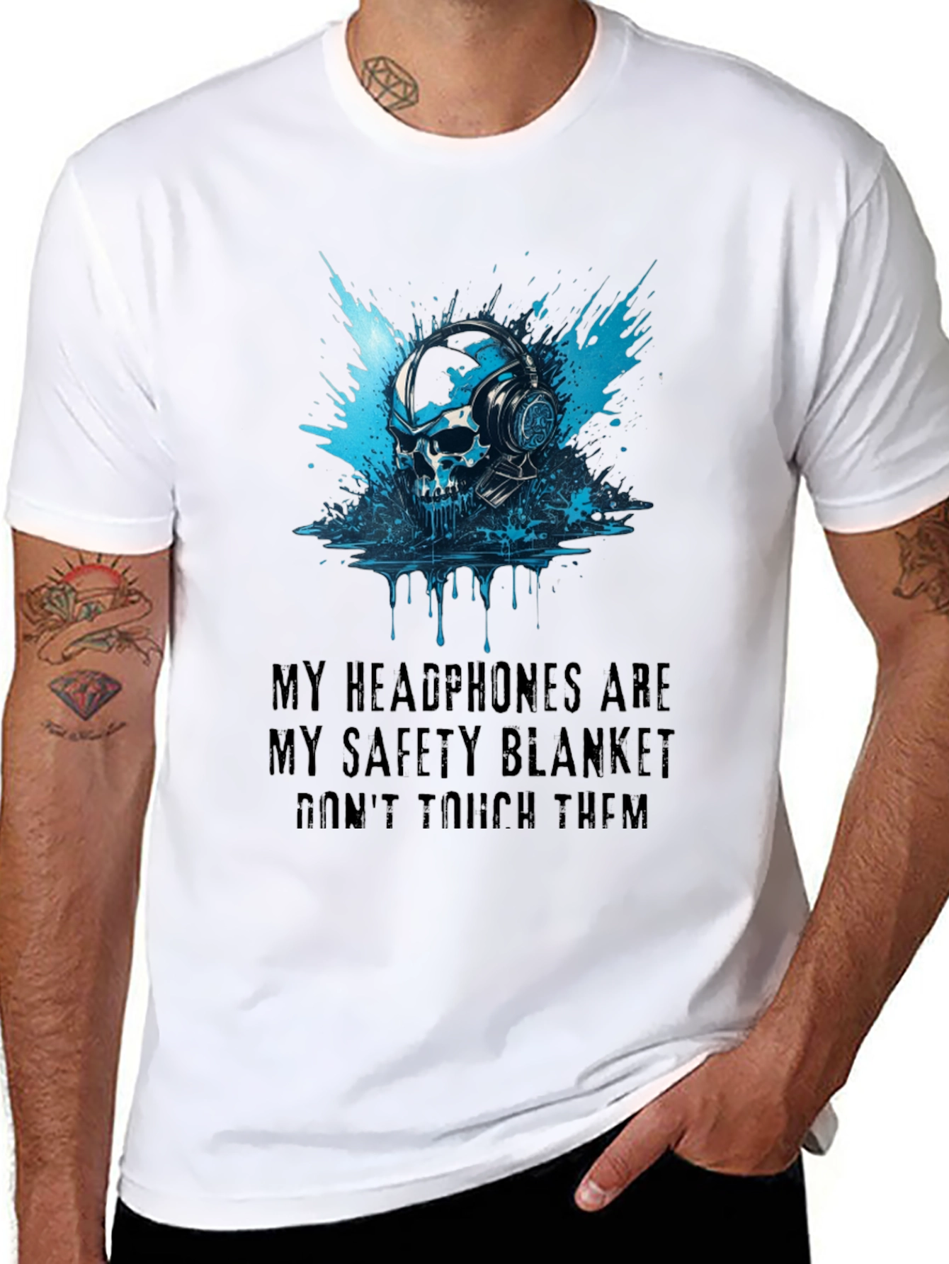 Skull Headphone Graphic Tee