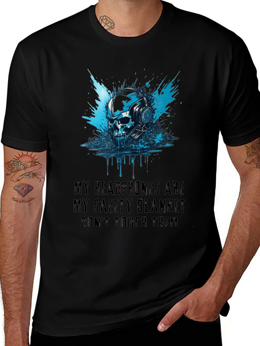 Skull Headphone Graphic Tee