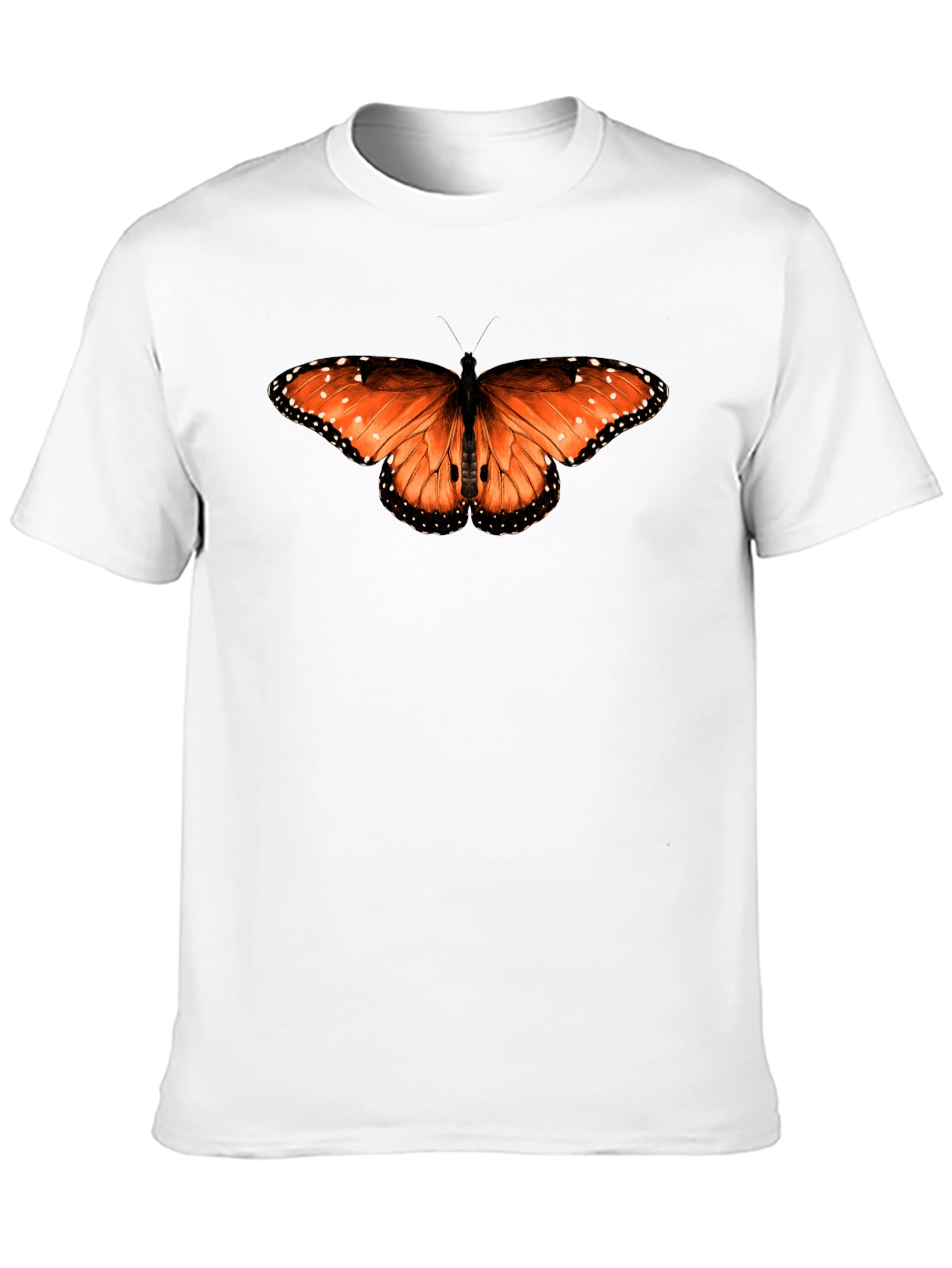 Butterfly Print Black T-Shirt