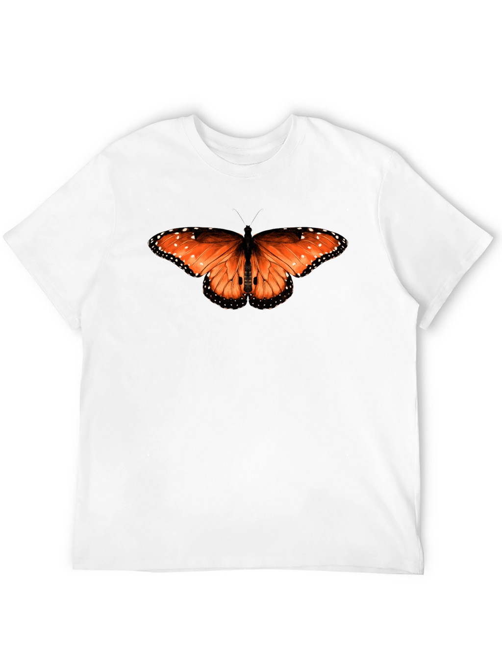 Butterfly Print Black T-Shirt