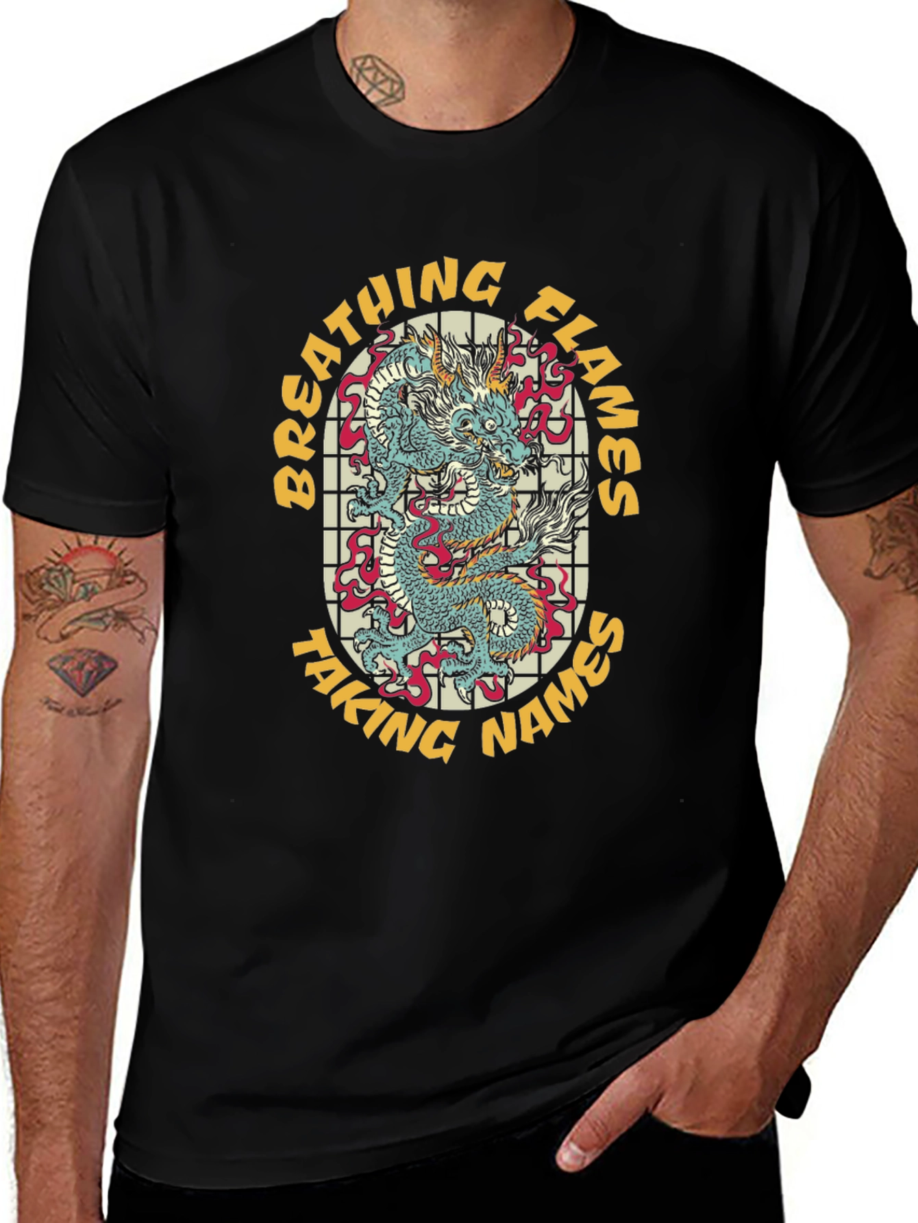 Dragon Flames Graphic T-Shirt