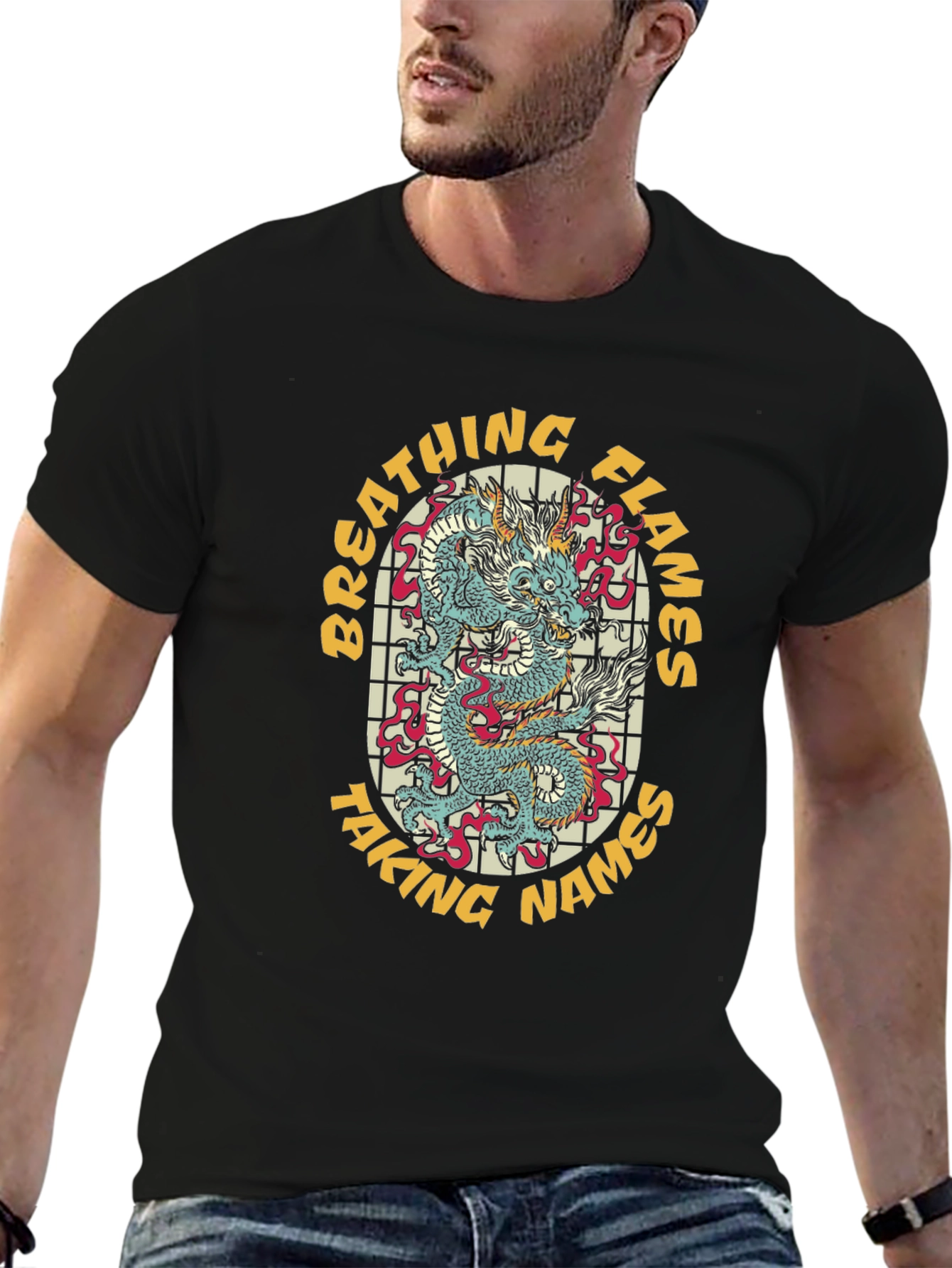 Dragon Flames Graphic T-Shirt
