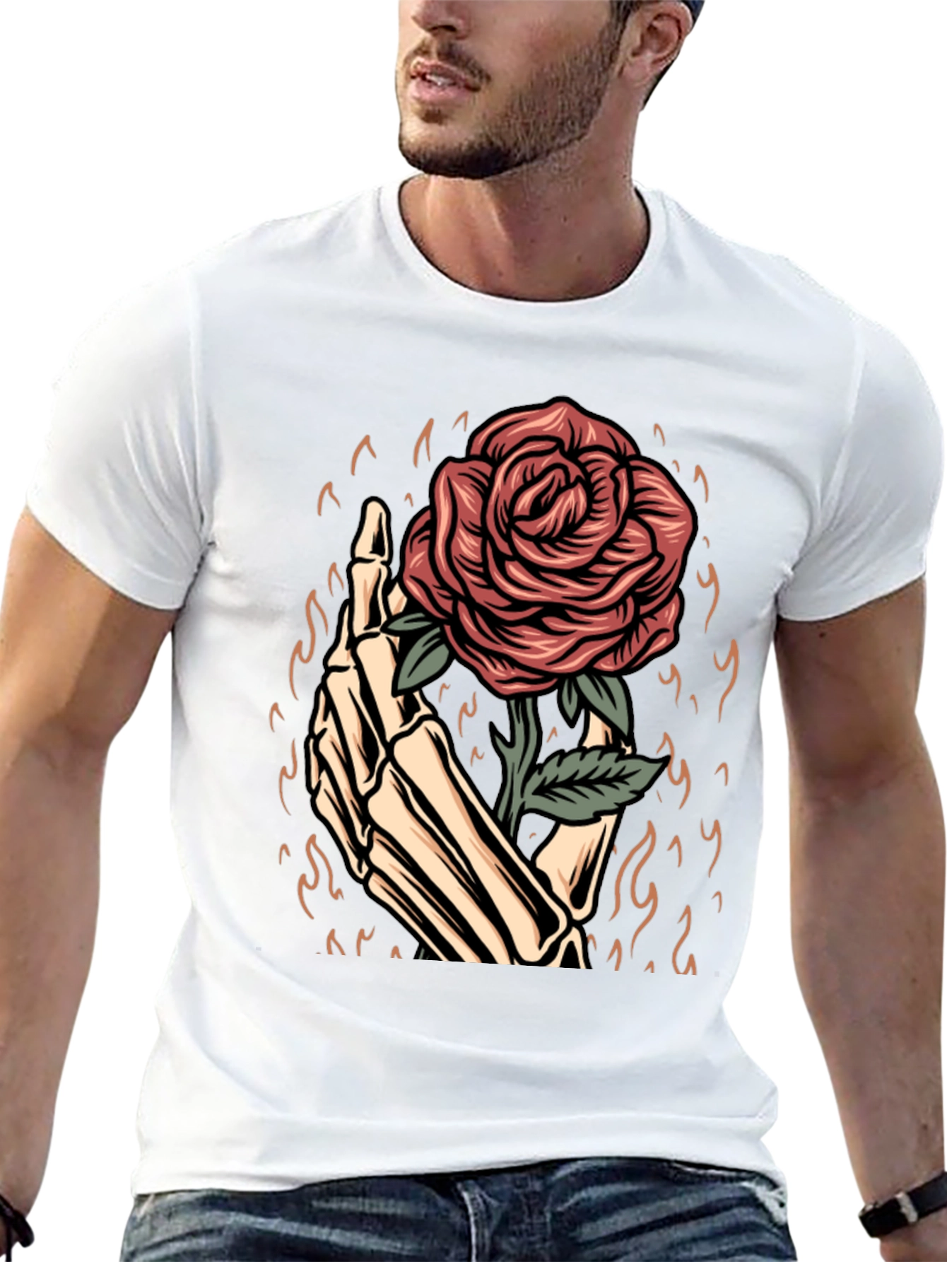 Rose in Hand Graphic Tee