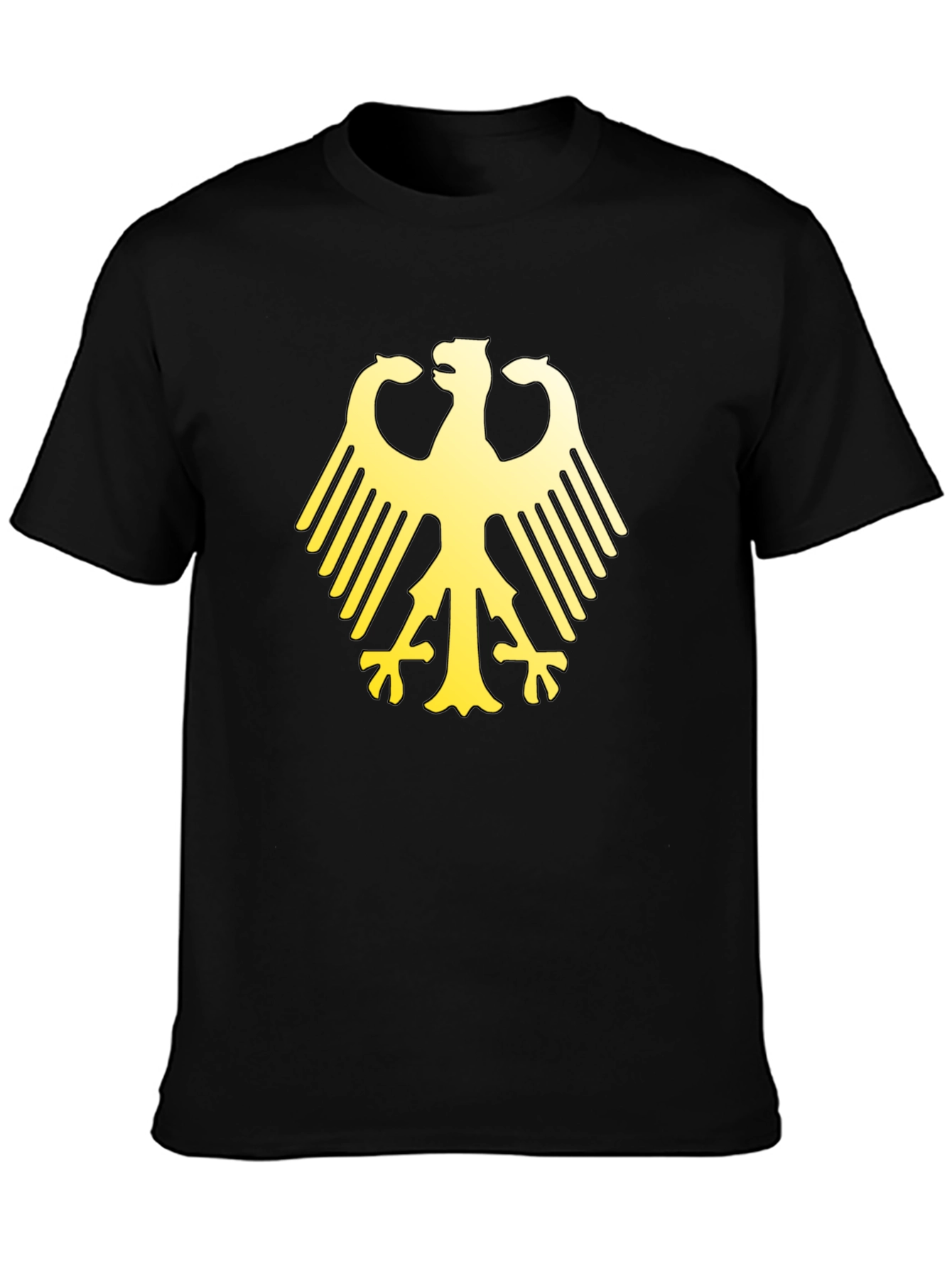 German Eagle Graphic Print Black T-Shirt