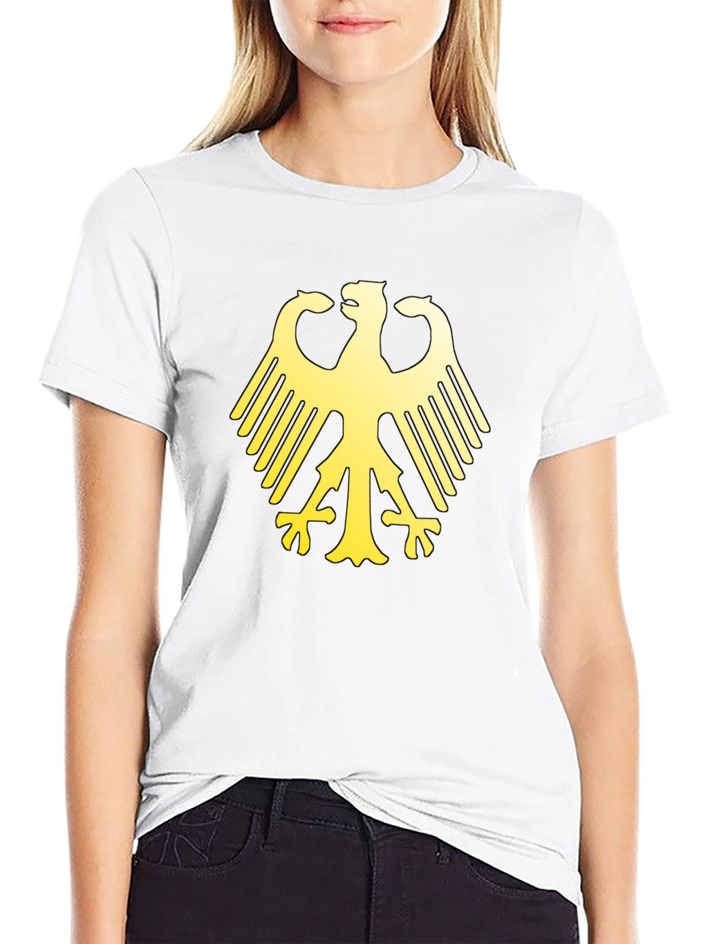 German Eagle Graphic Print Black T-Shirt